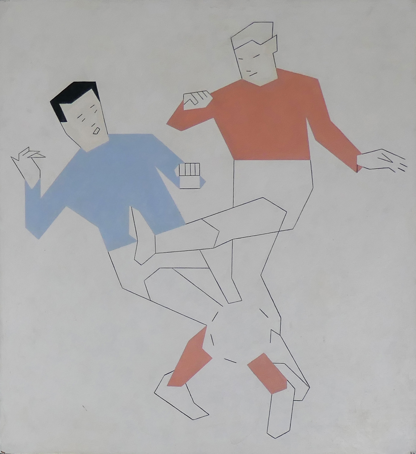 Voetballers (Opus 1305), 1974 zonder lijst