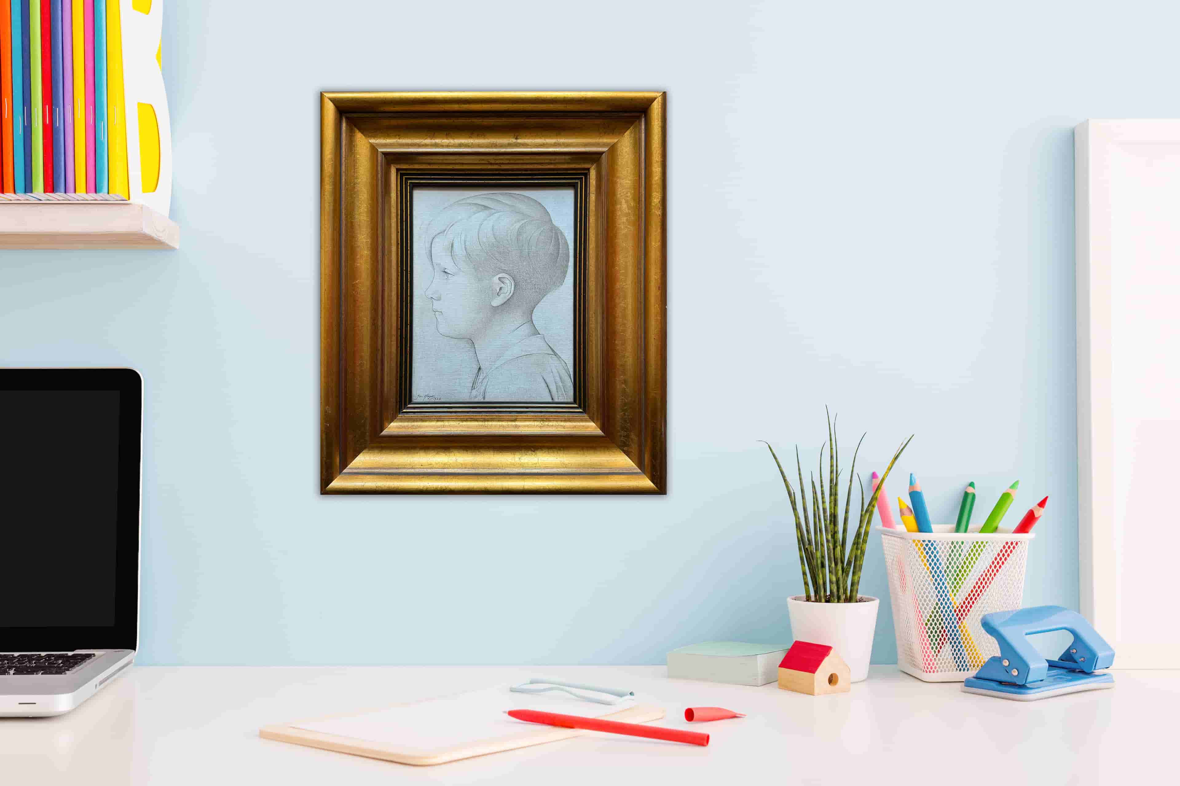 Jan Heyse - Portret van Jan Heyse junior op 6-jarige leeftijd (in interieur)