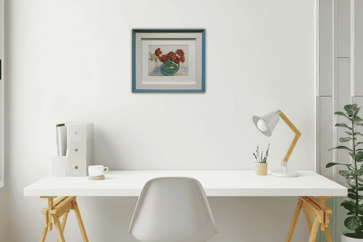 Jo Koster - Bloemstilleven met rode rozen (1904) (in interieur)