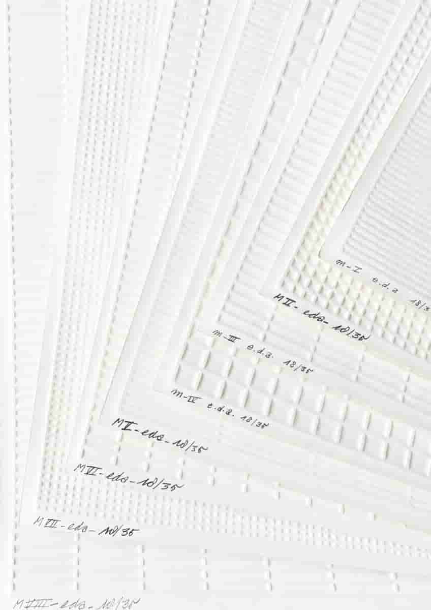 Jan Schoonhoven - Geprägte Strukturen (M I–VIII) (1972) (zonder lijst)