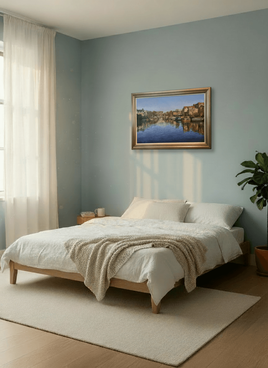 Realengracht te Amsterdam op een mooie Lentedag zonder lijst