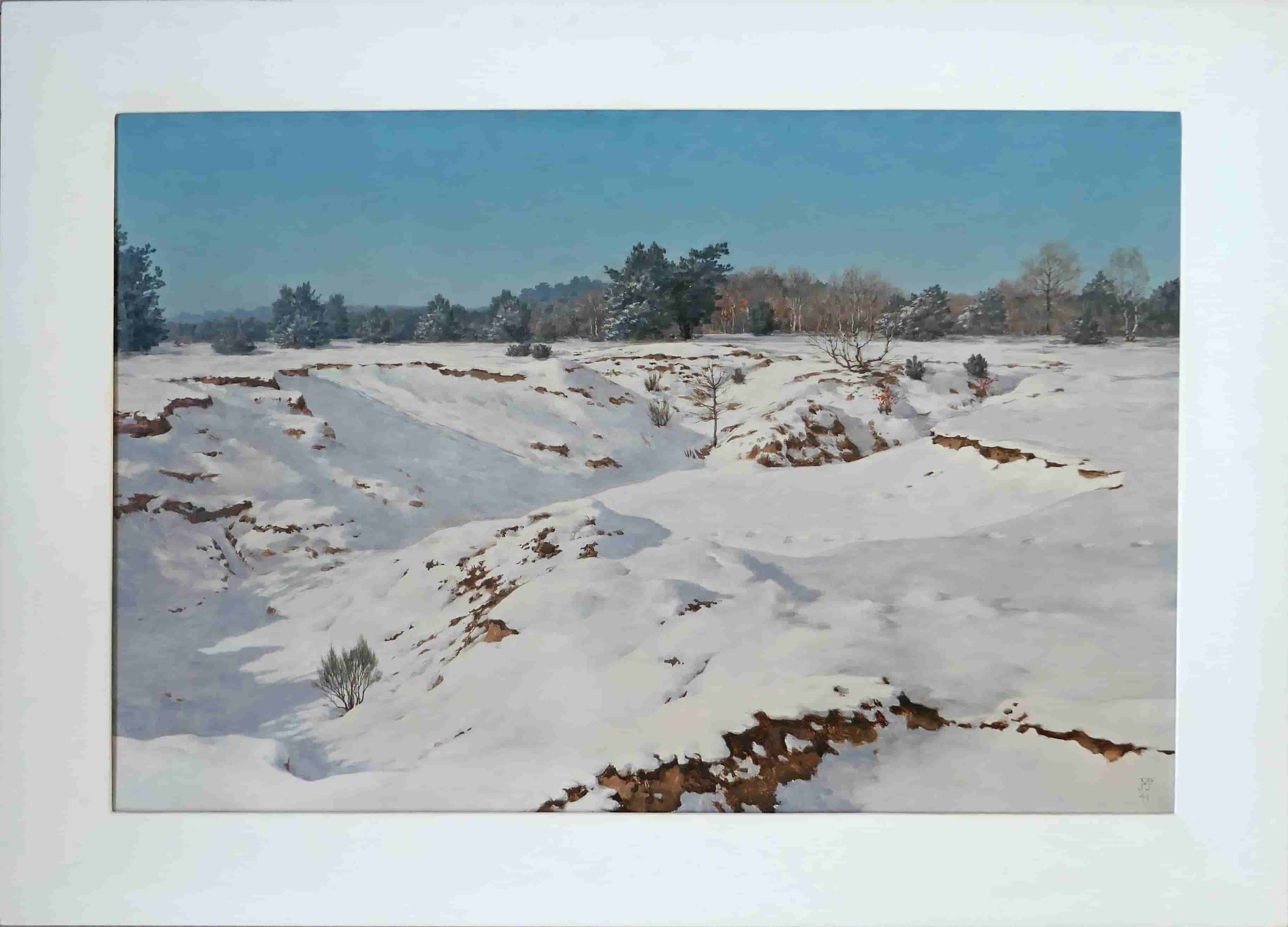 Jan Voerman jr - Sneeuwlandschap (met lijst)