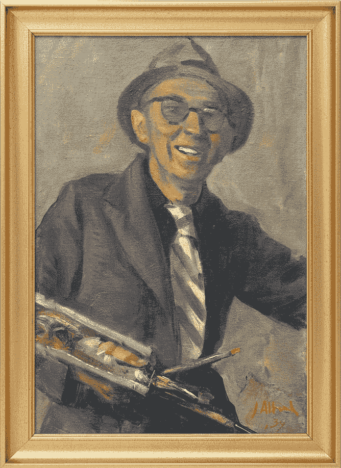 Jan Altink - Jan Altink, zelfportret uit 1939 (met lijst)