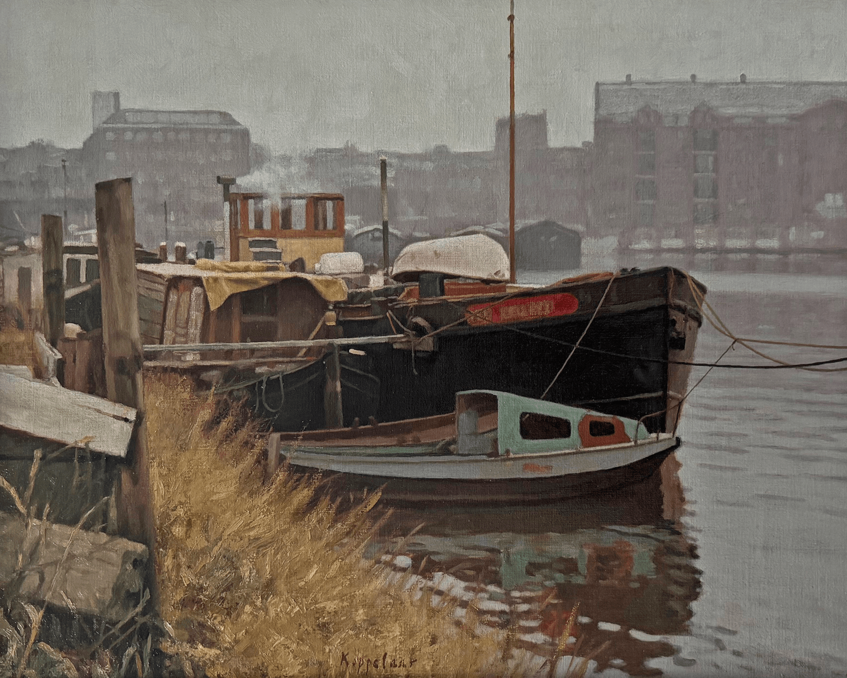 Frans Koppelaar - Gezicht op de Houthaven in Amsterdam-West (zonder lijst)