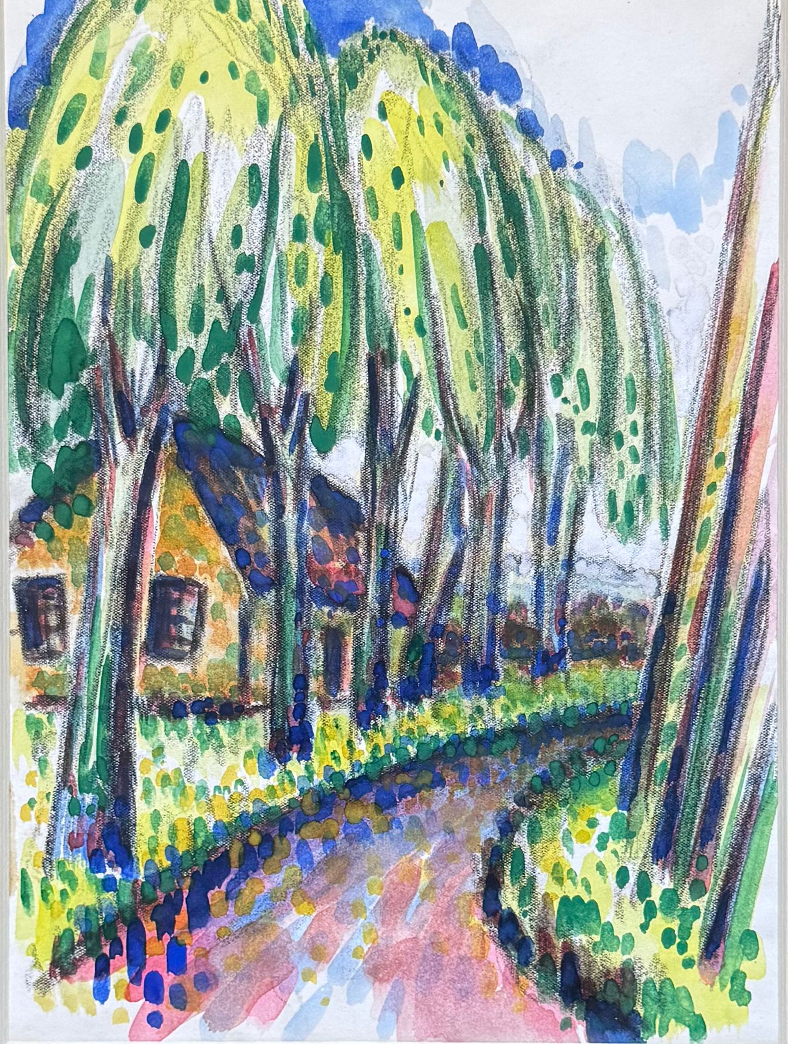 Simon Steenmeijer - Landweg met boerderij in Groningen