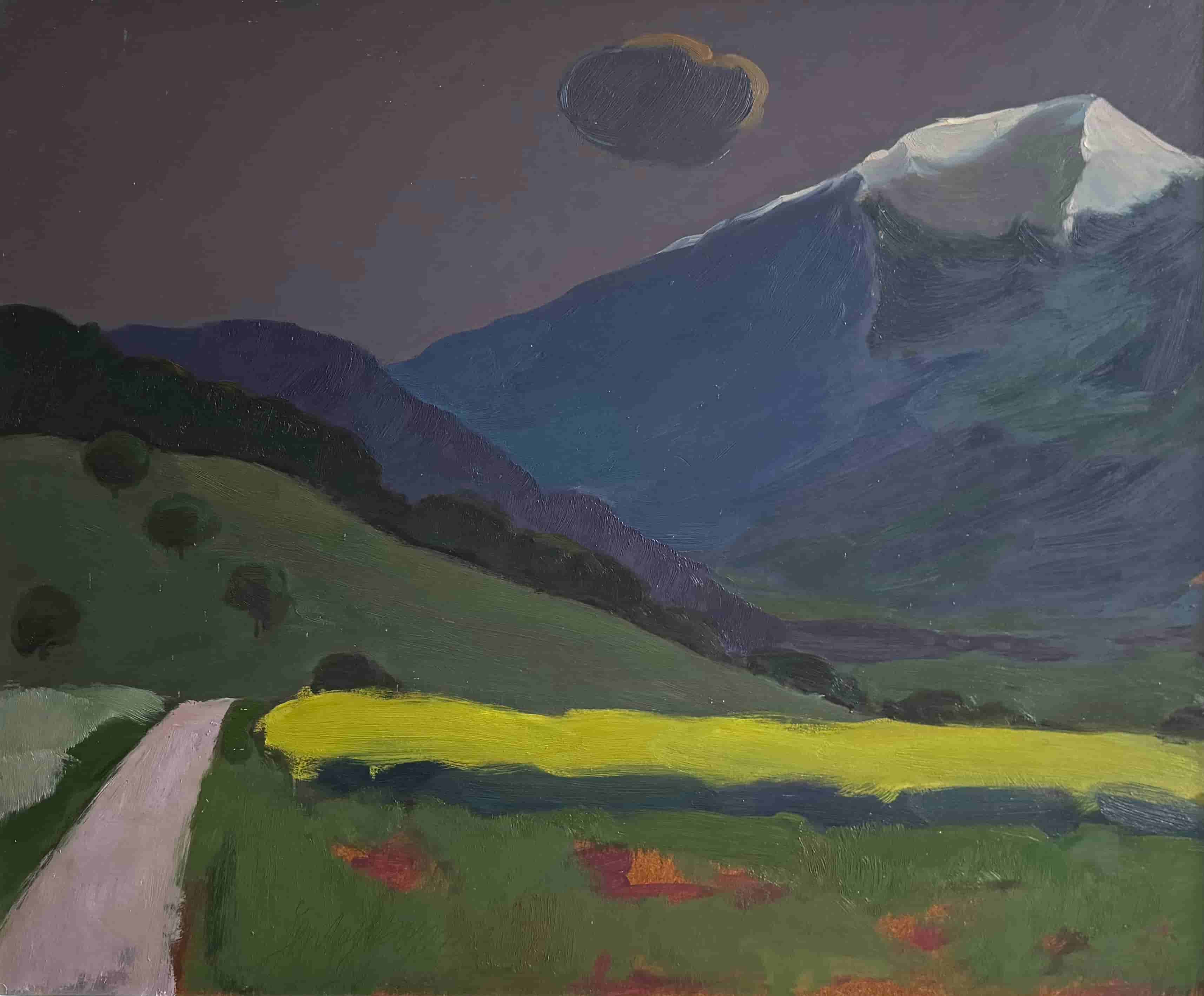 Jentsje Popma - Heuvels bij Trier (zonder lijst)