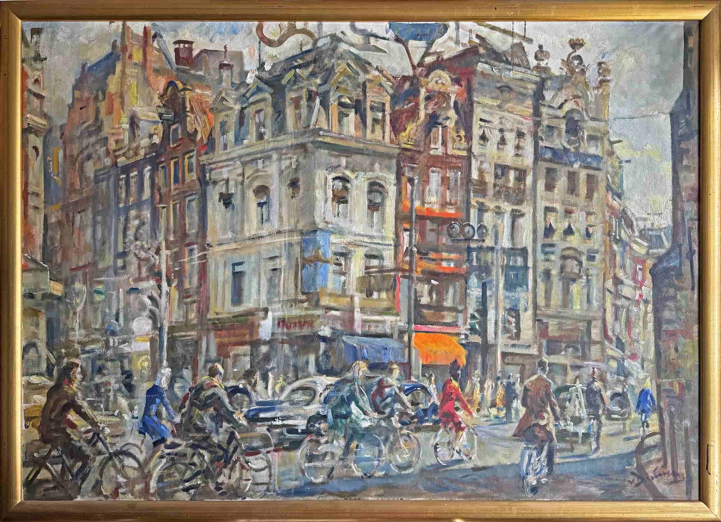 Erasmus Bernard von Dülmen-Krumpelman - Muntplein Amsterdam (met lijst)