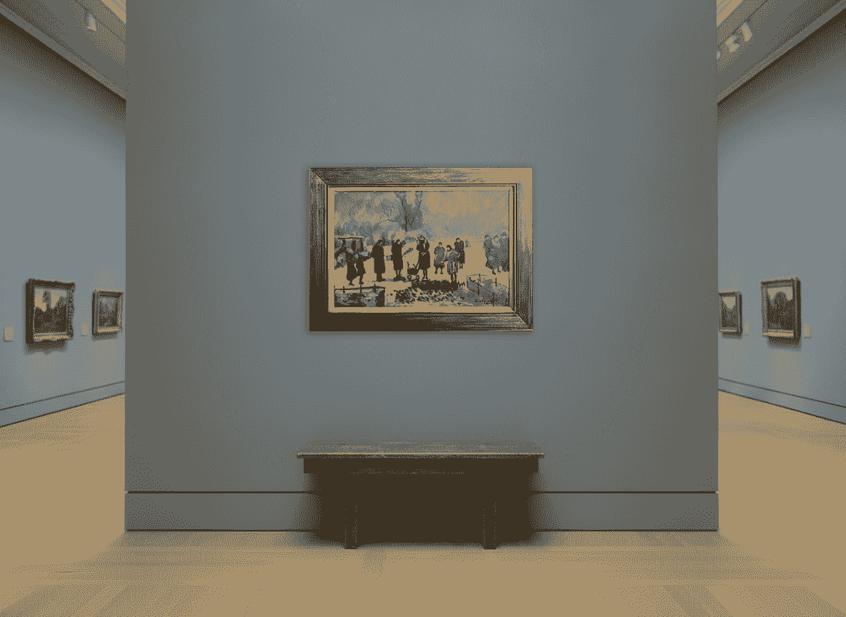 Piet van Wijngaerdt - Barre winter in het Vondelpark (in interieur)