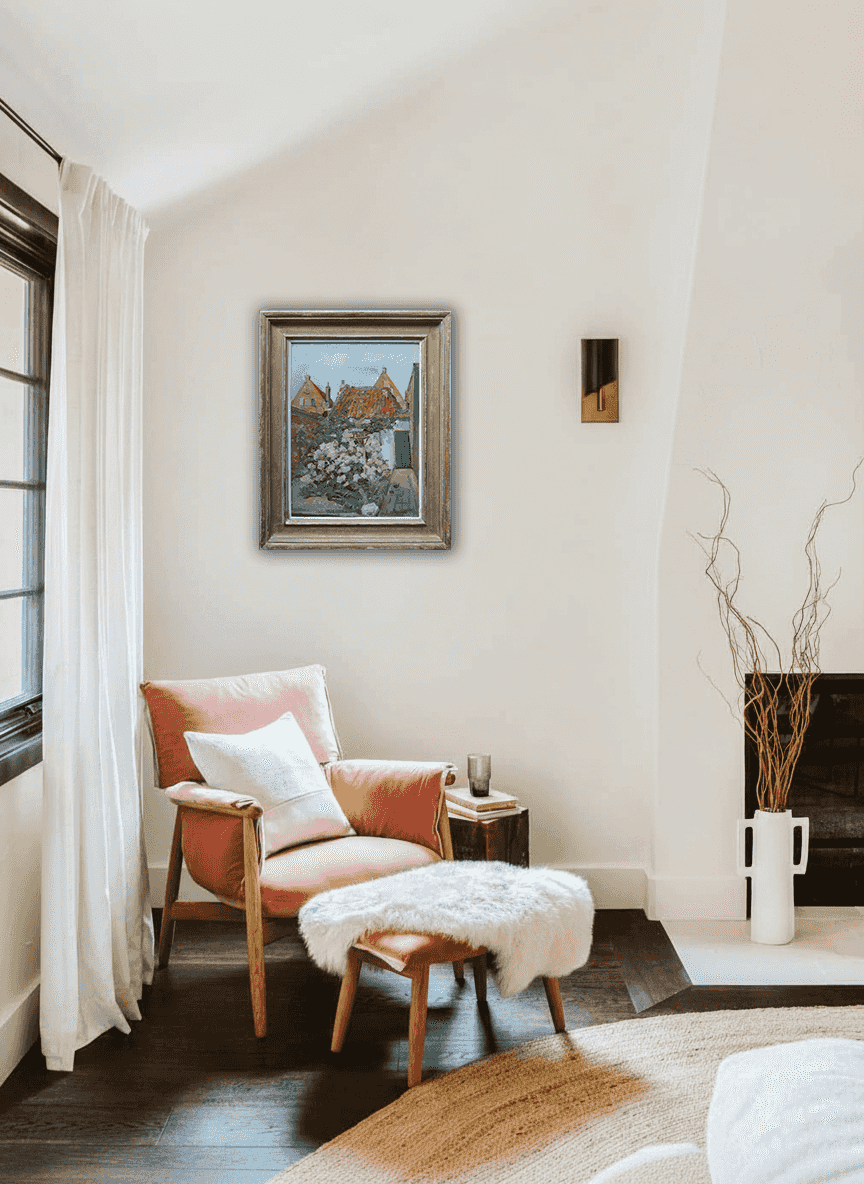 Carl Fahringer - Tuin met hortensia in Hoorn (in interieur)