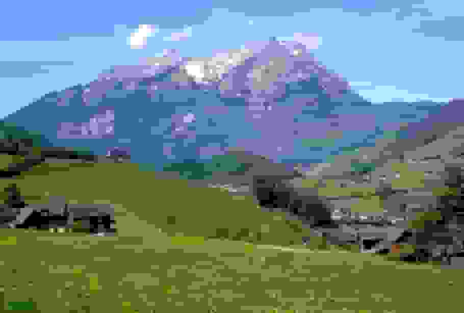 Cornelis Vreedenburgh - Gezicht op de Pilatus berg in Zwitserland (in het echt)