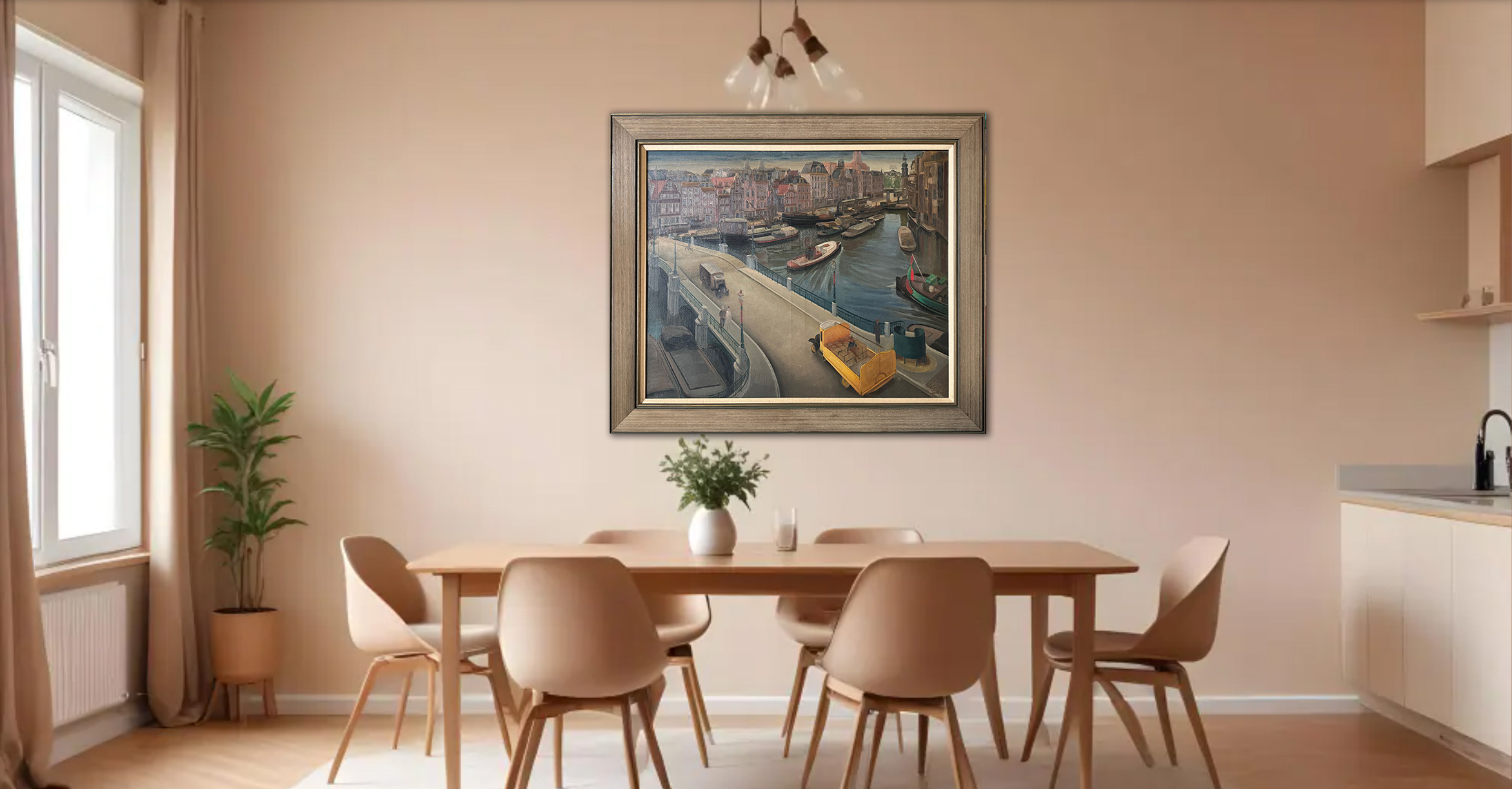 Binnenamstel te Amsterdam zonder lijst