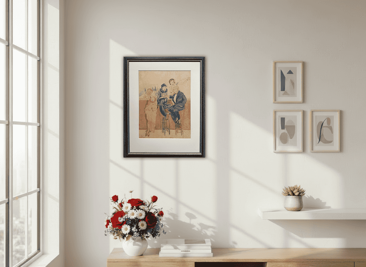 Piet van der Hem - Een interessant gezelschap (in interieur)