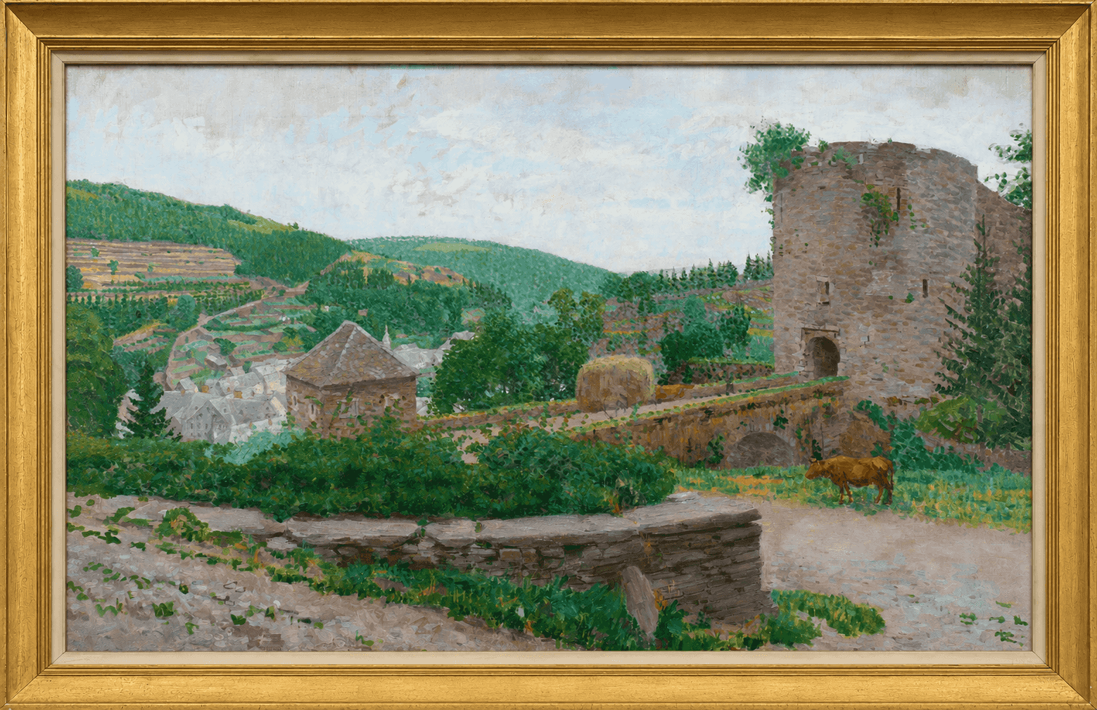 Ferdinand Hart-Nibbrig - Der Eselsthurm in Montjoie (met lijst)