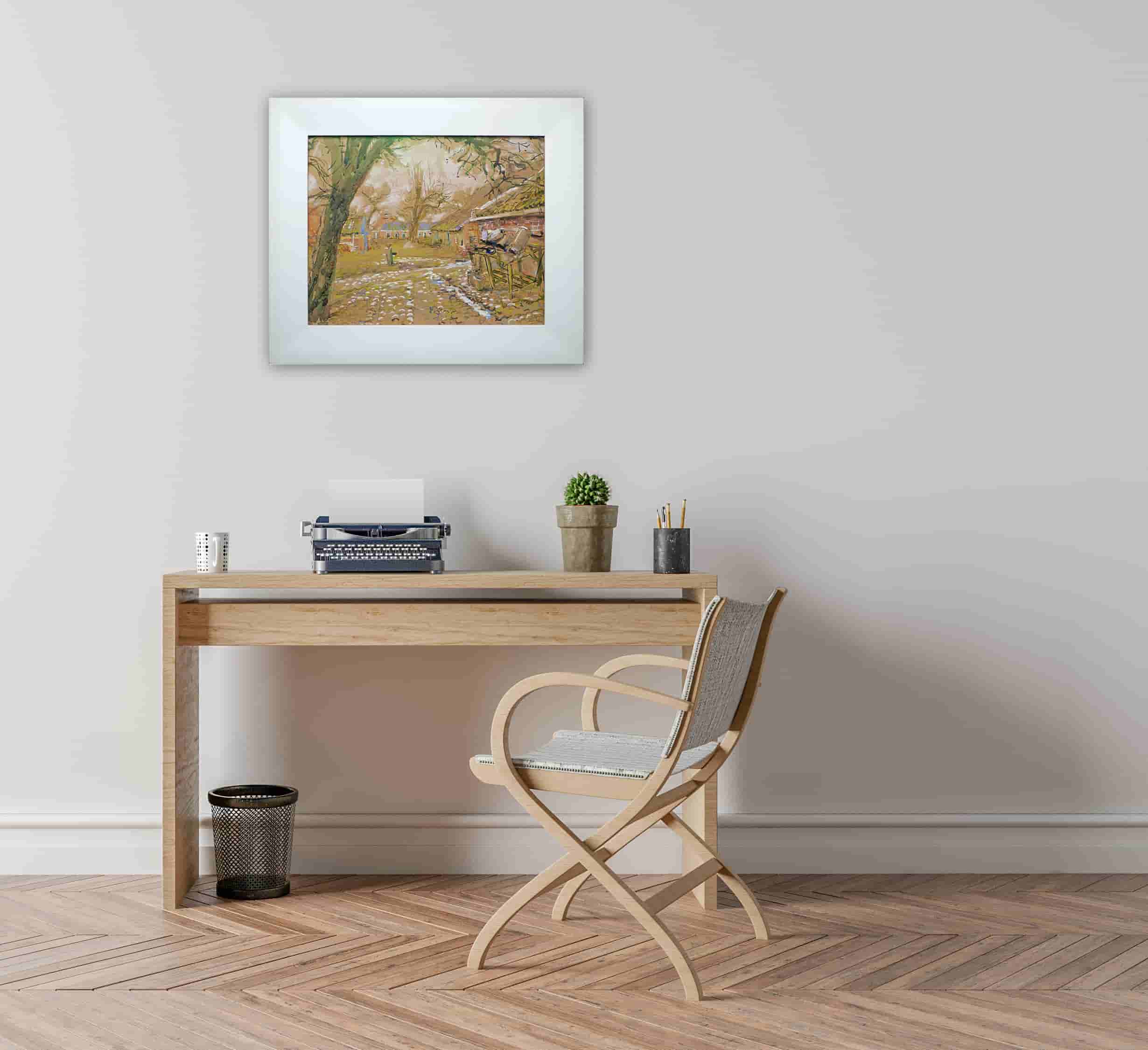 Johan Dijkstra - Boerenerf (in interieur)
