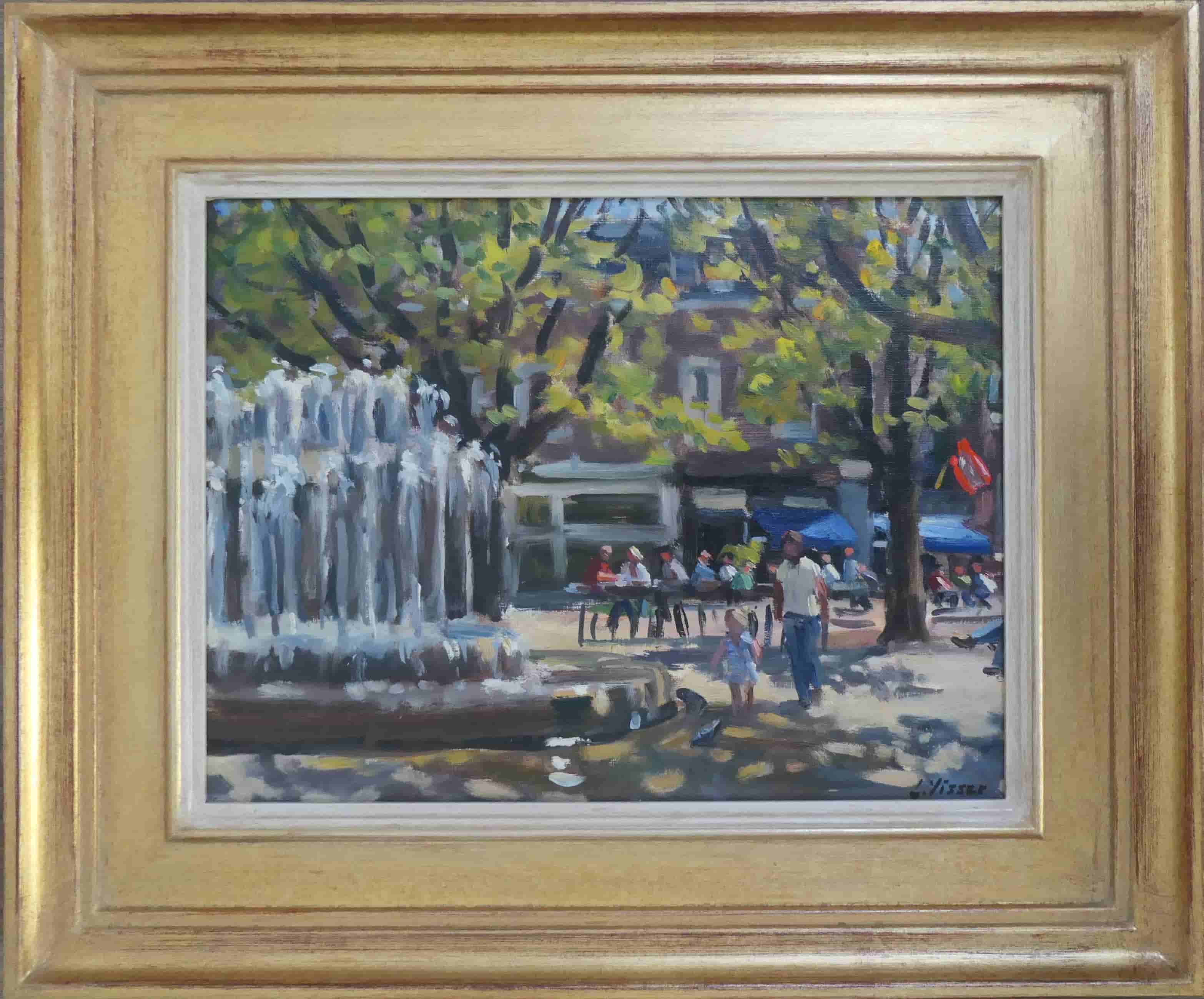 Louis Visser - Plein Hogeweg in Amsterdam (met lijst)