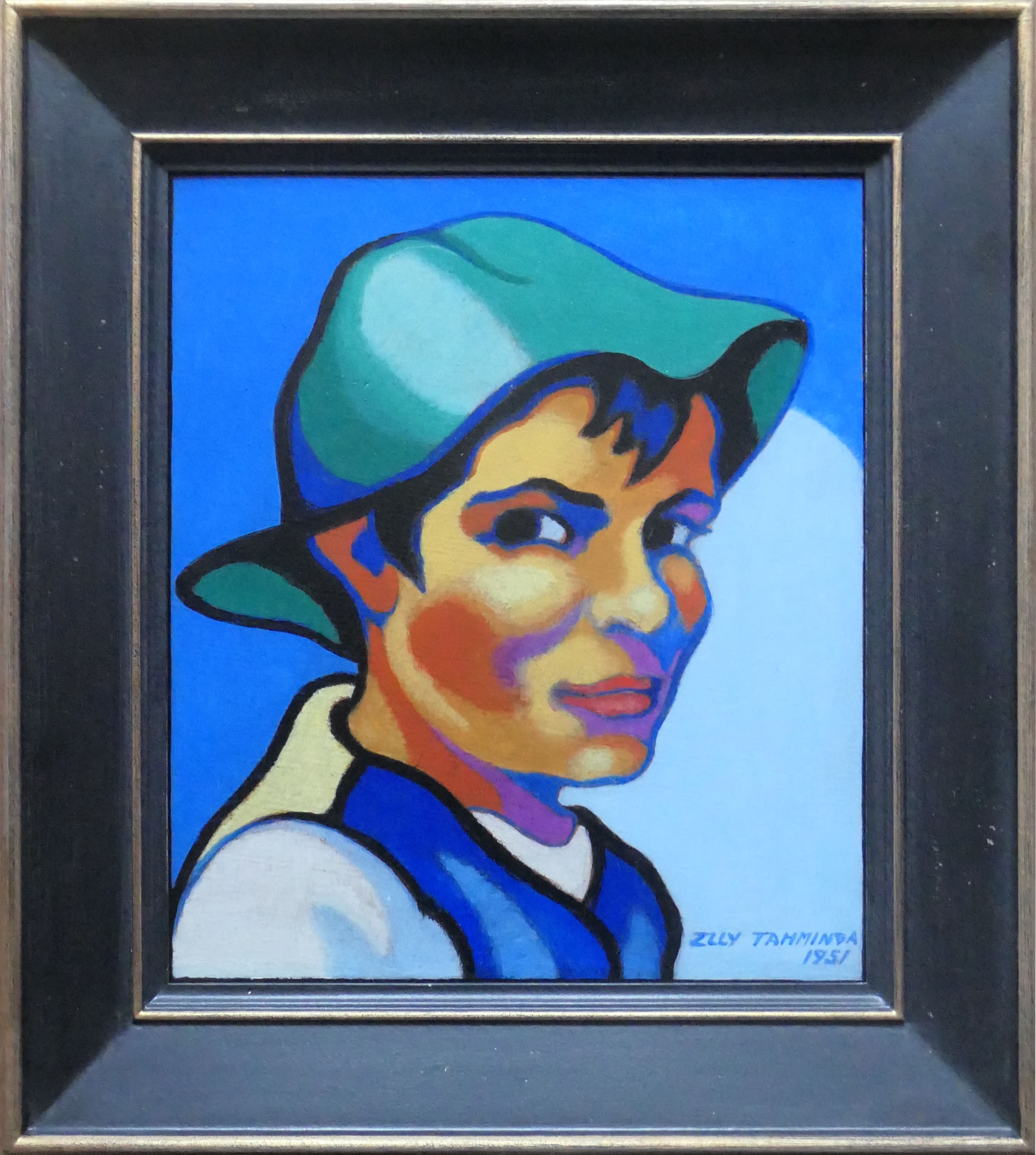 Portret van een dame zonder lijst