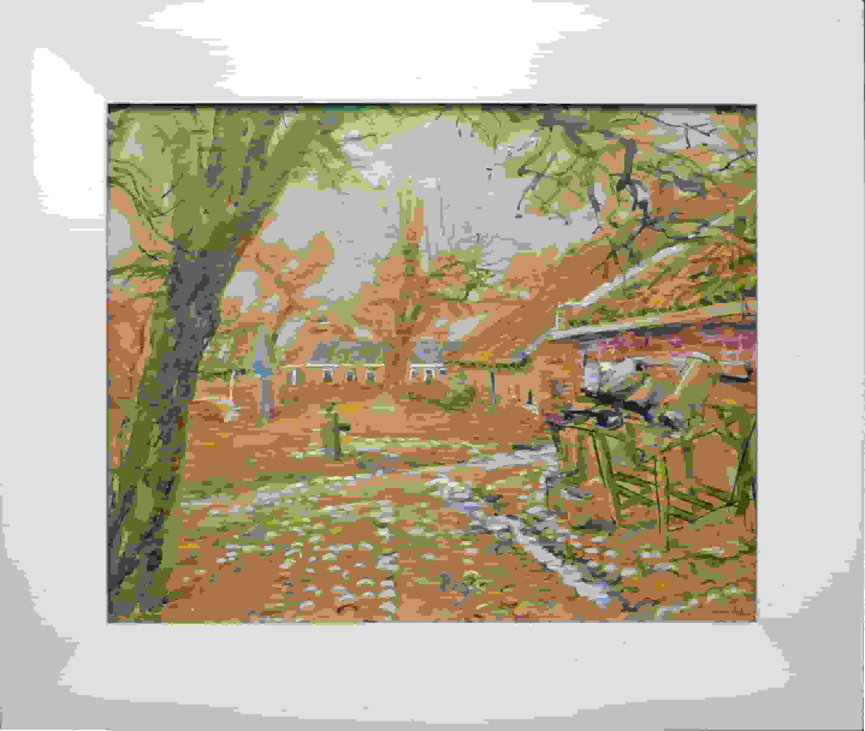 Johan Dijkstra - Boerenerf (met lijst)