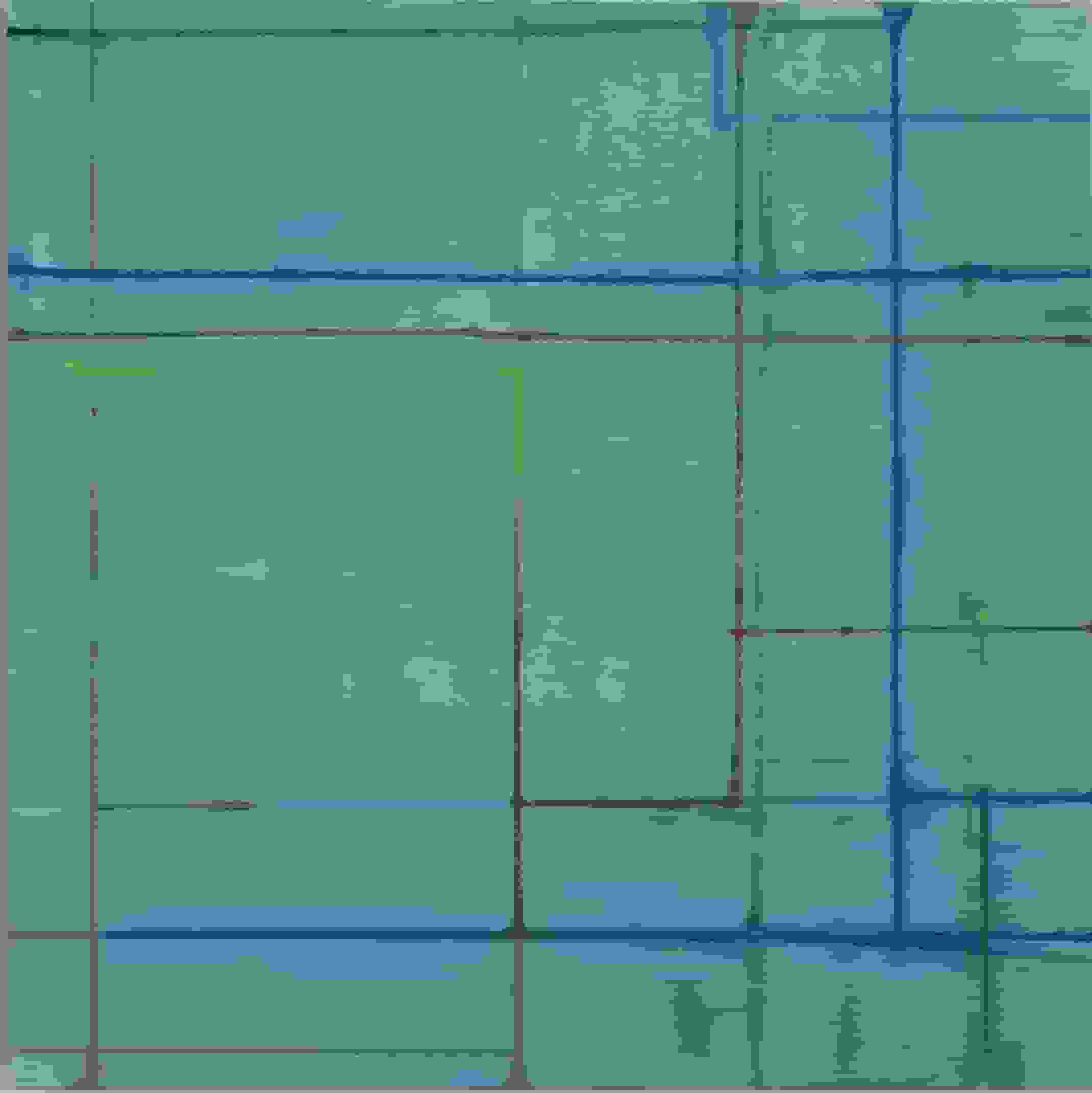 Compositie op blauwgroen fond