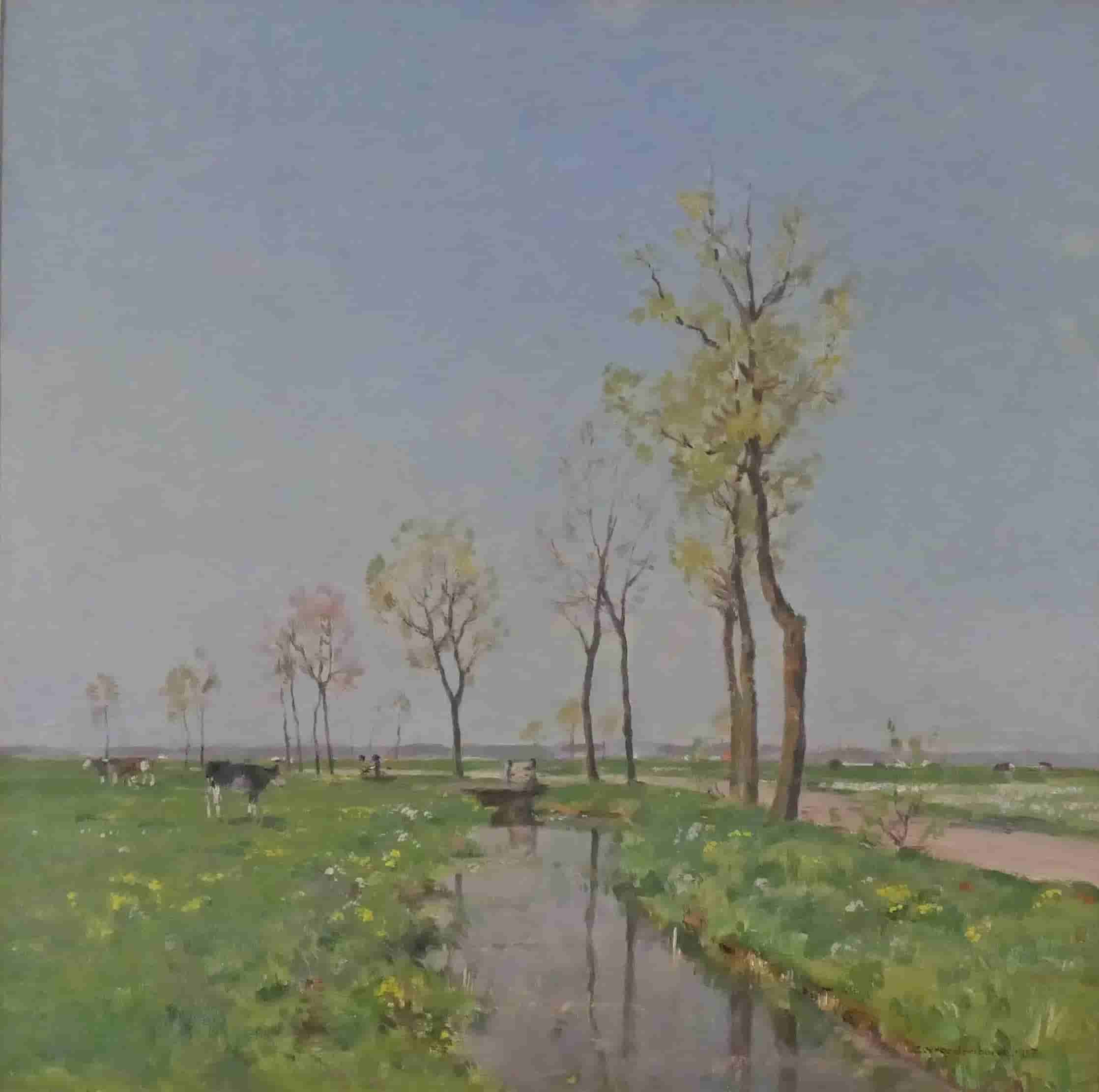 Cornelis Vreedenburgh - Vroeg voorjaar in de polder