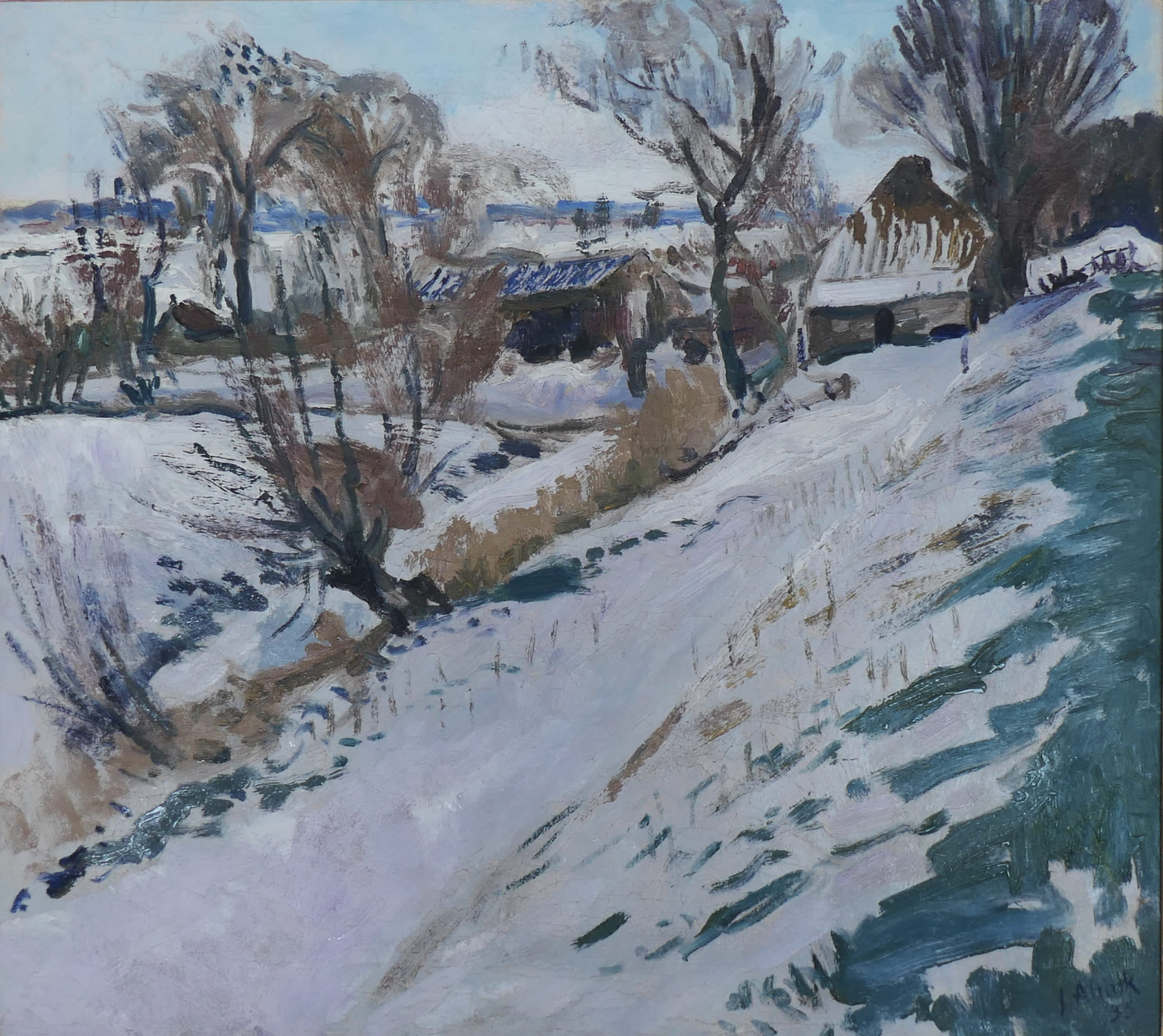 Blauwborgje in de winter van 1935 zonder lijst