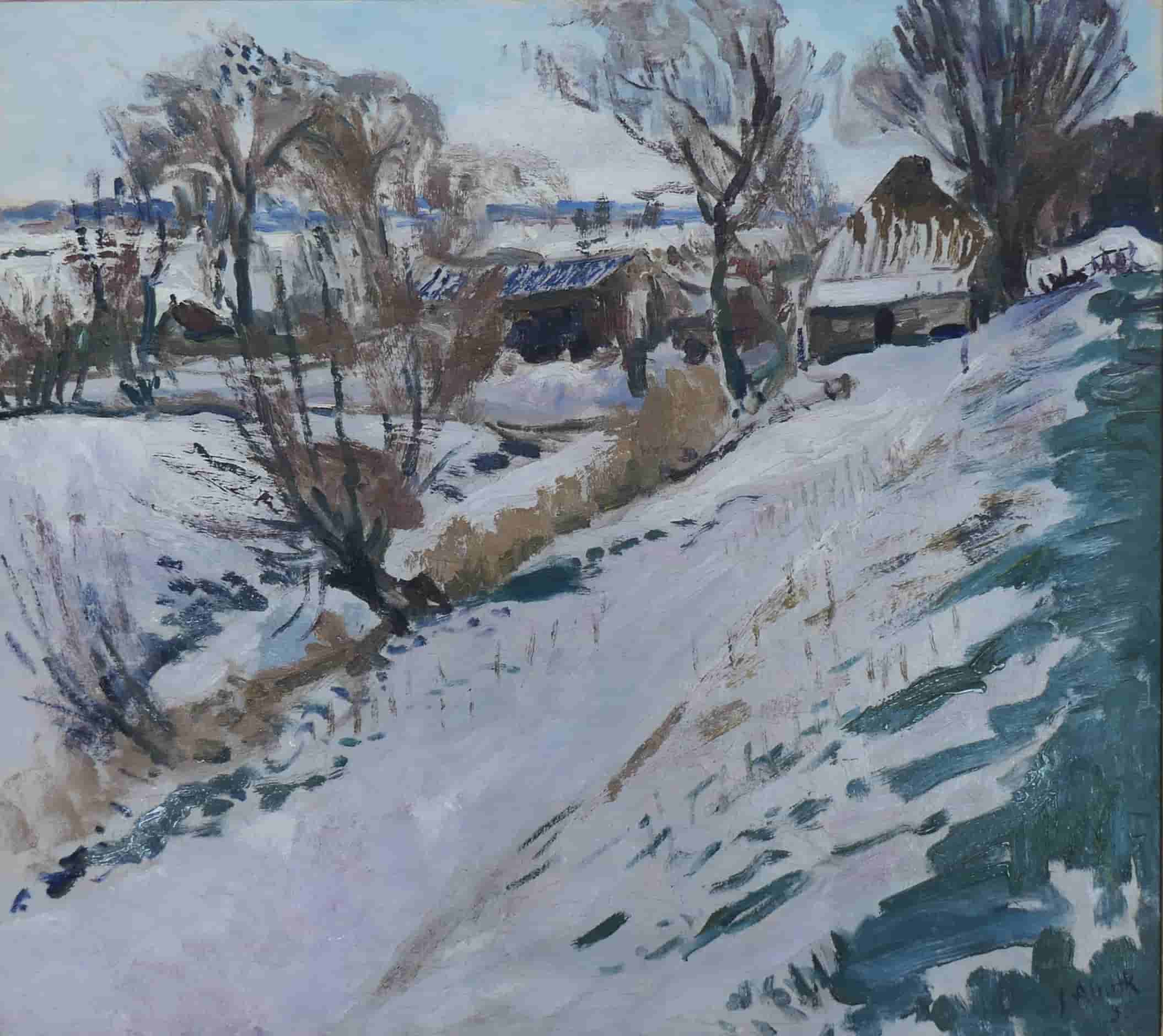 Jan Altink - Blauwborgje in de winter van 1935