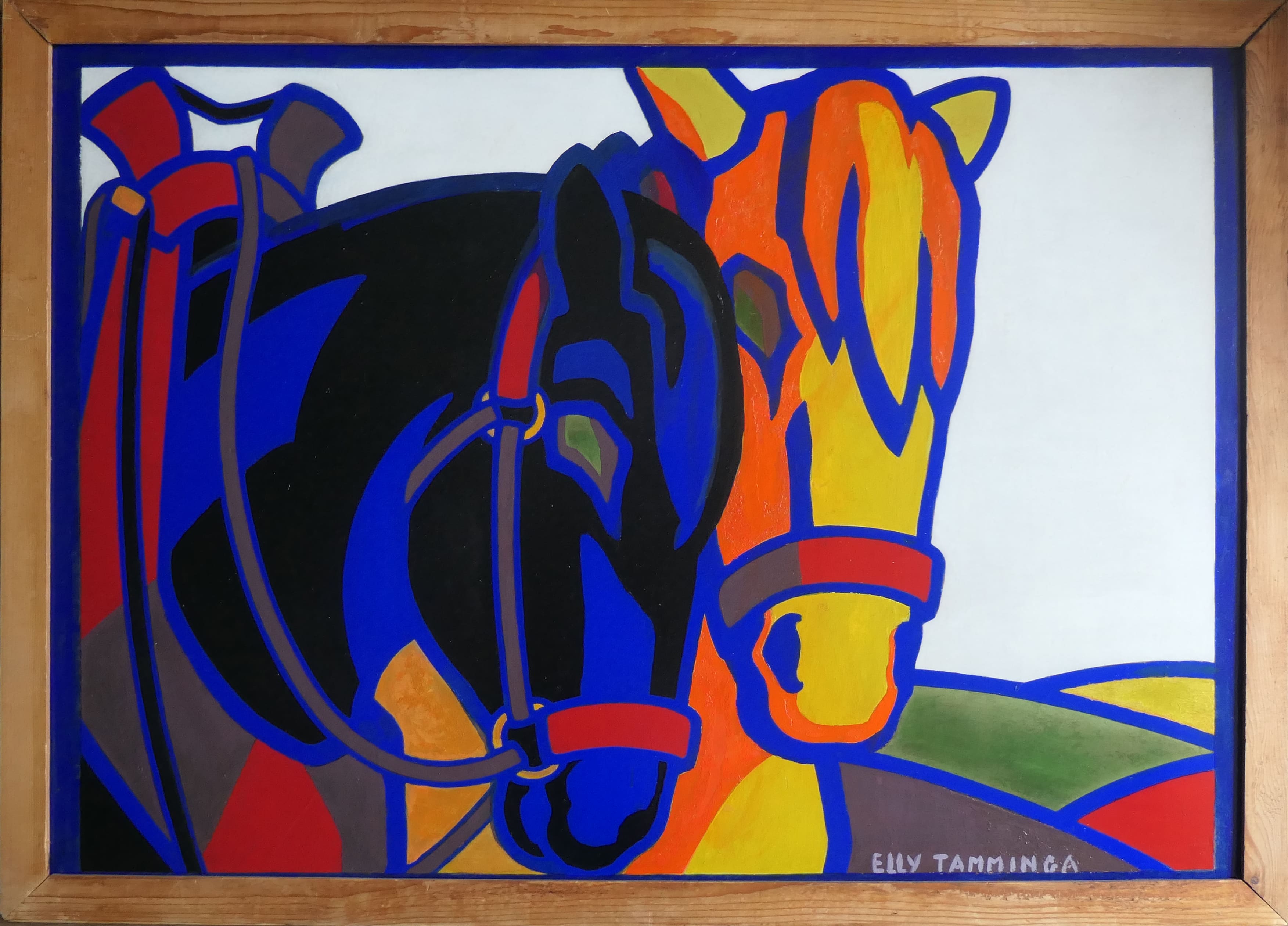 Paardenhoofden zonder lijst