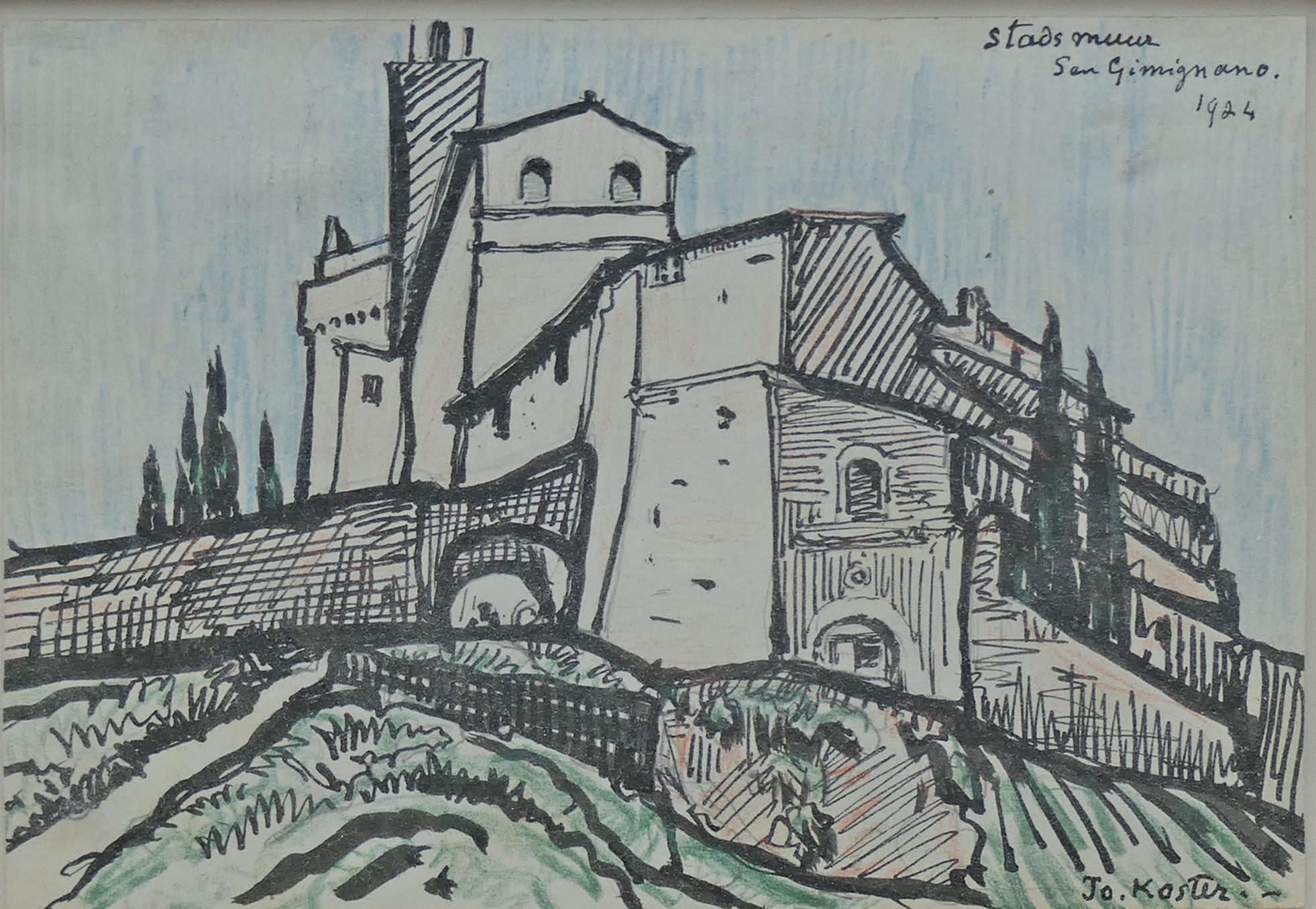 San Gimignano in Italië zonder lijst