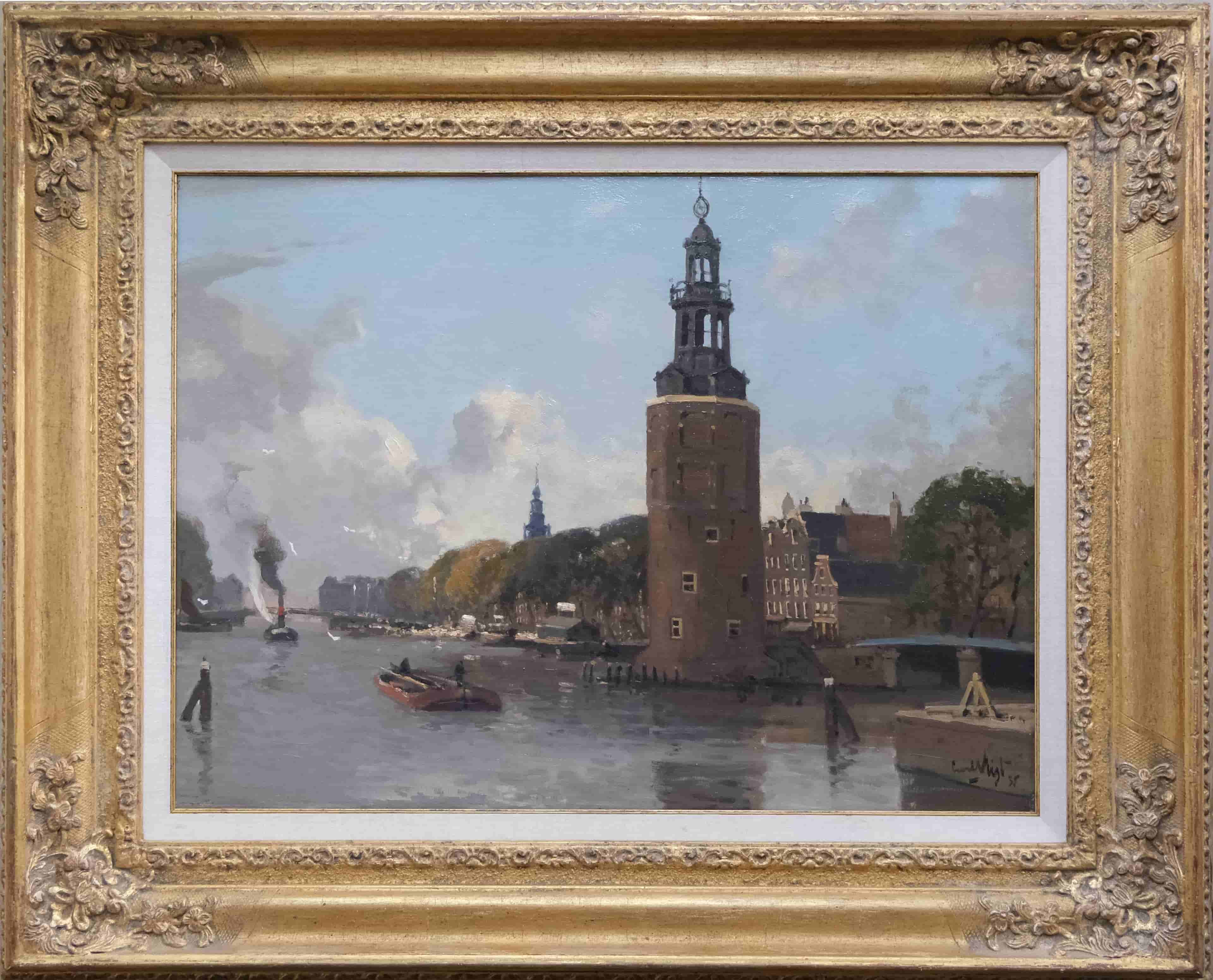 Leendert van der Vlist - Montelbaantoren Amsterdam (met lijst)