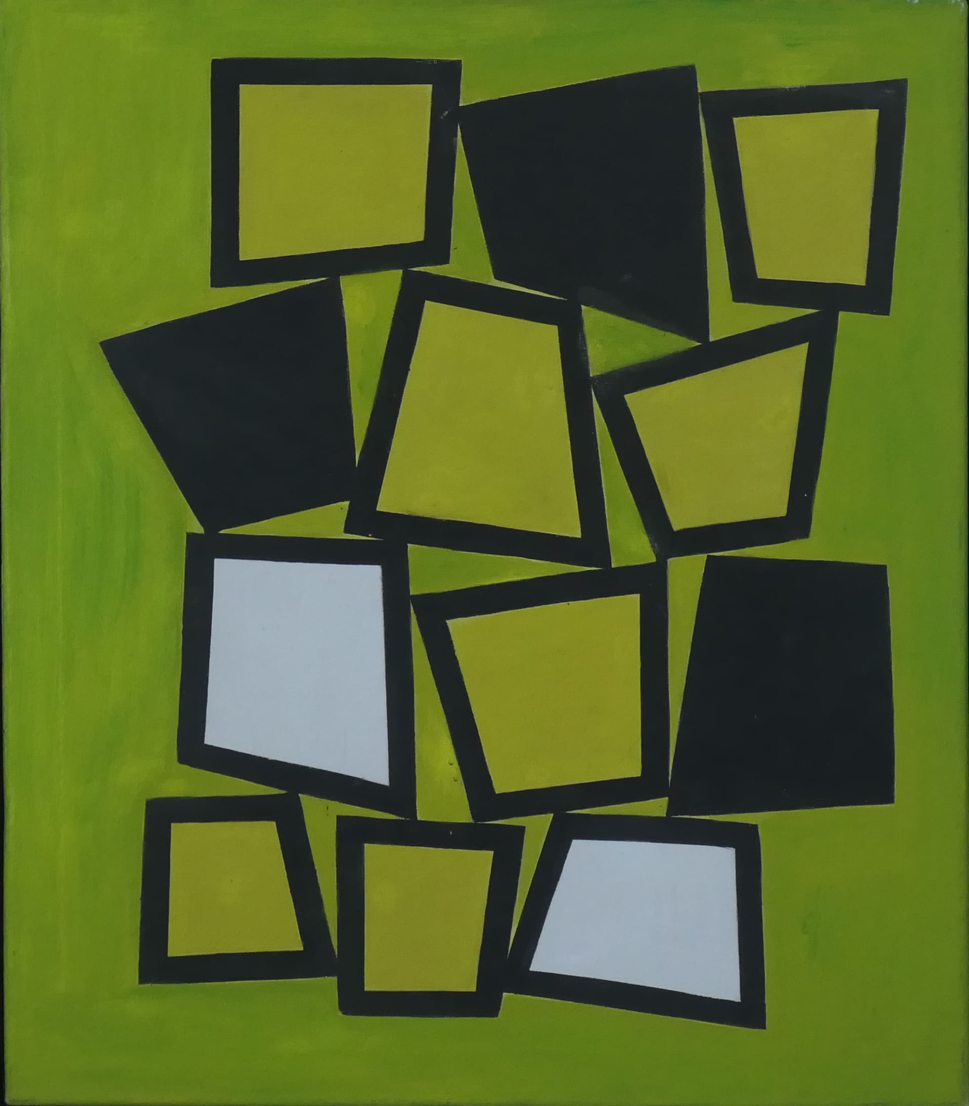 Abstracte compositie zonder lijst