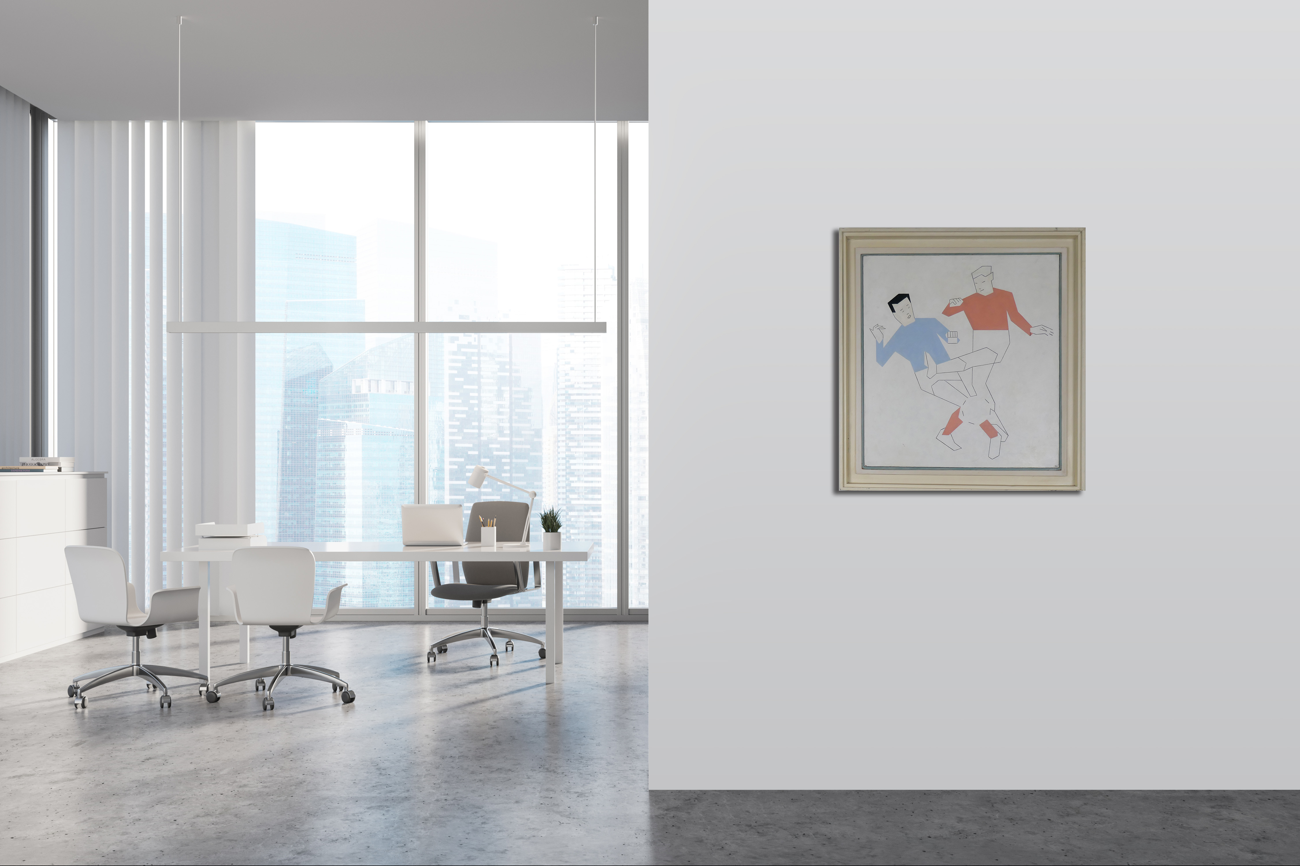 Voetballers (Opus 1305), 1974 zonder lijst