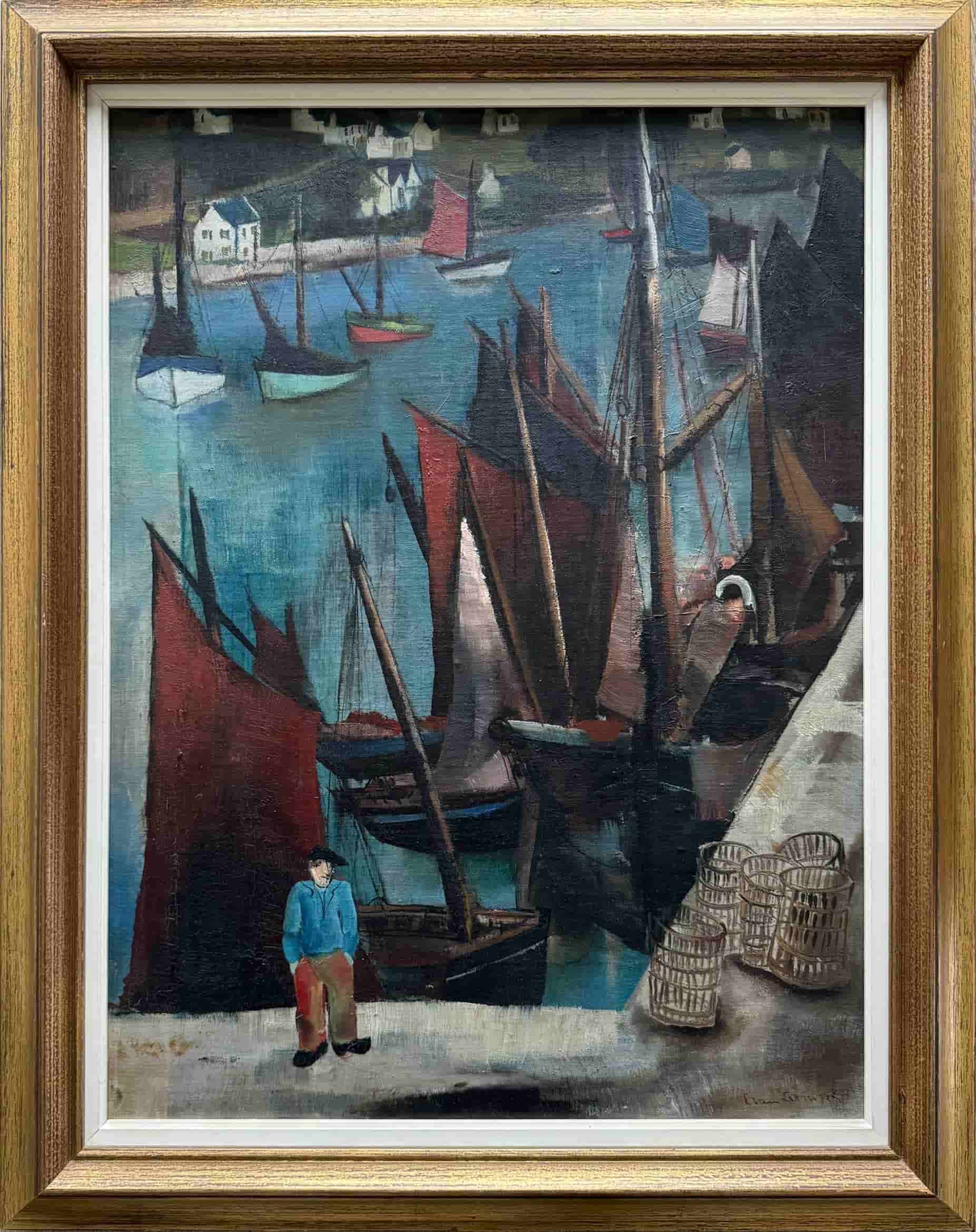 Edith van Leckwyck - Havengezicht (met lijst)