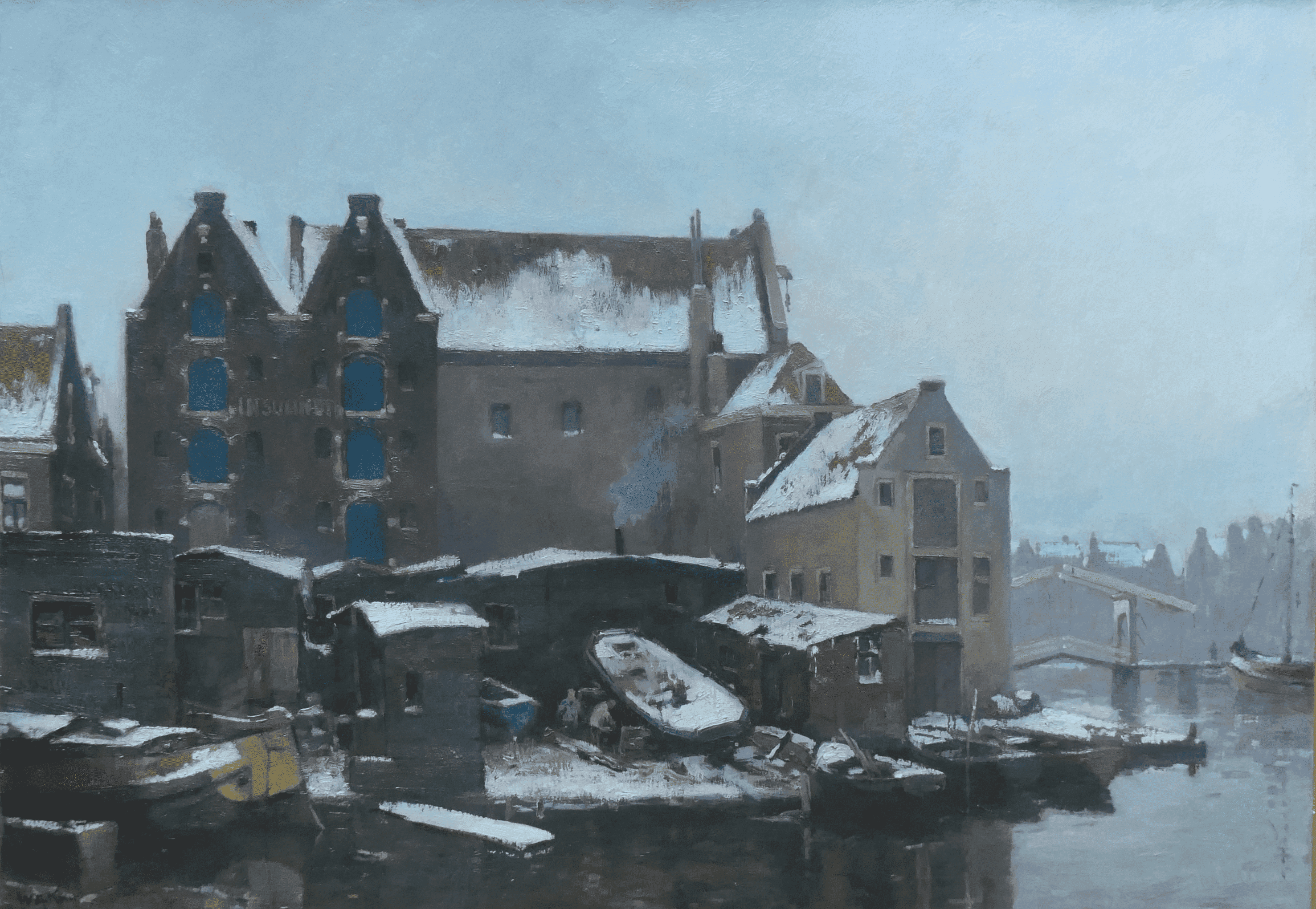 Prinseneiland in de winter zonder lijst