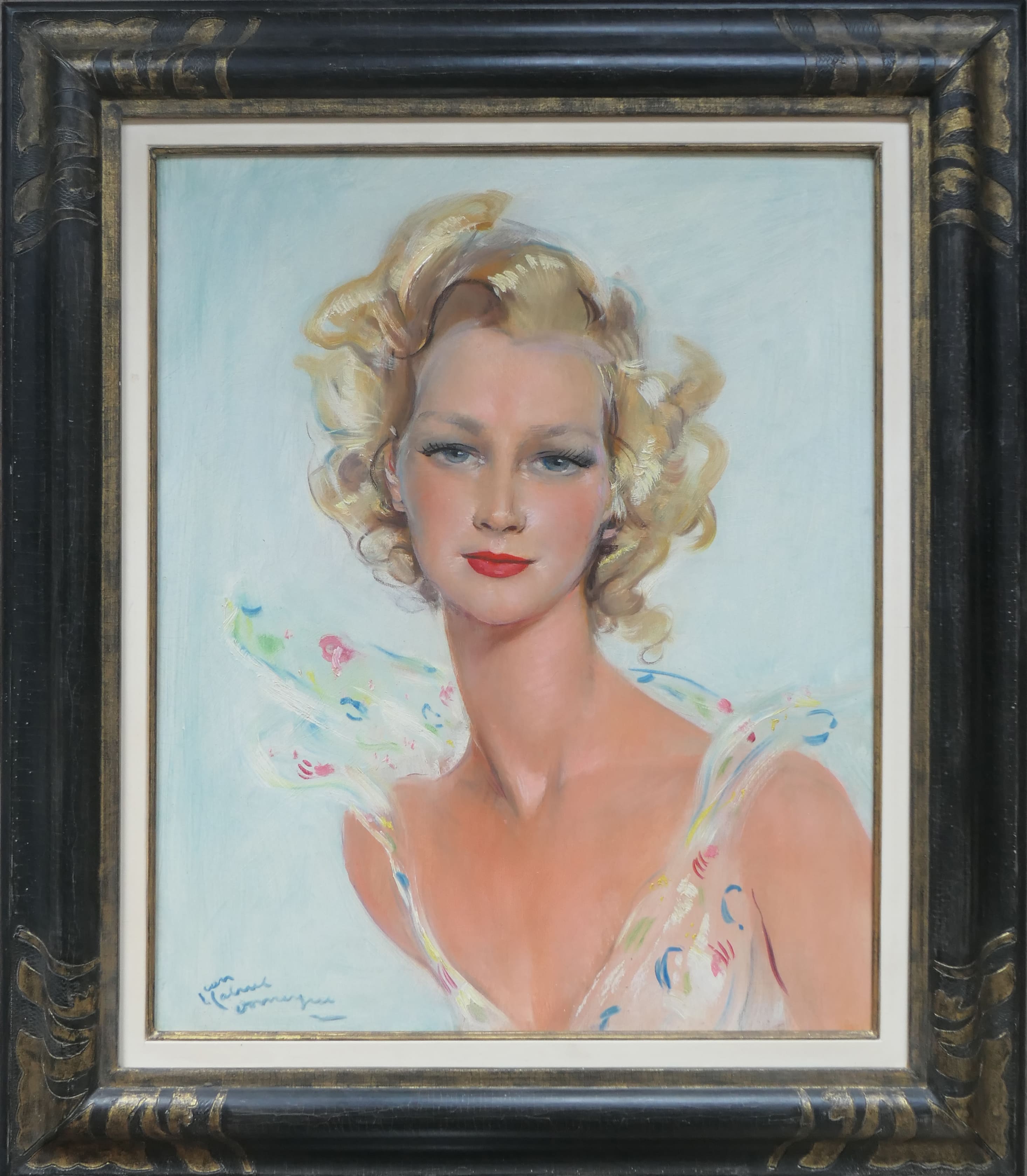 Portrait d'une jeune femme zonder lijst