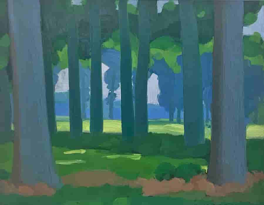 Jentsje Popma - Bomenrij bij landgoed de Eese