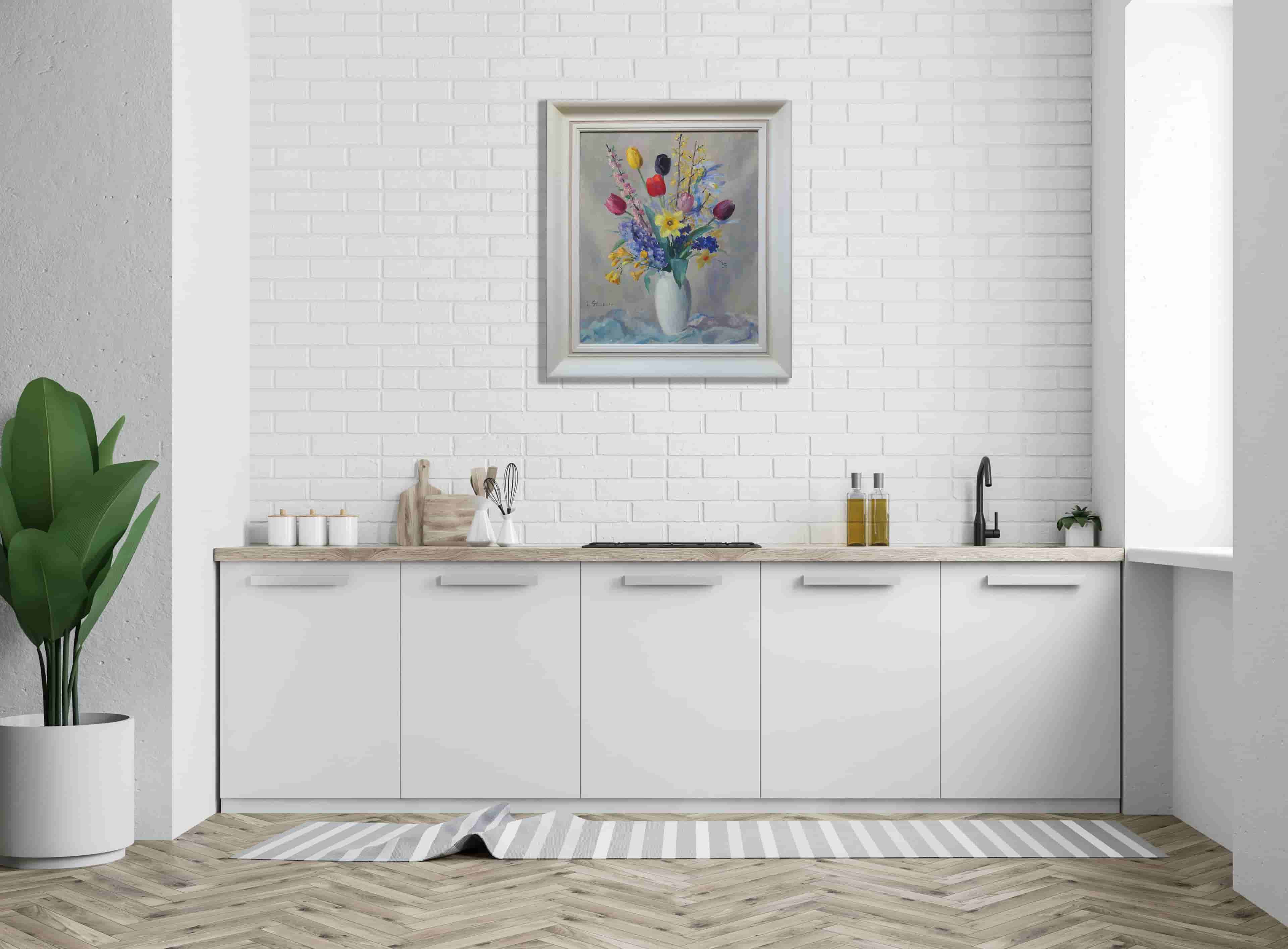 Joop Stierhout - Voorjaarsbloemen (in interieur)