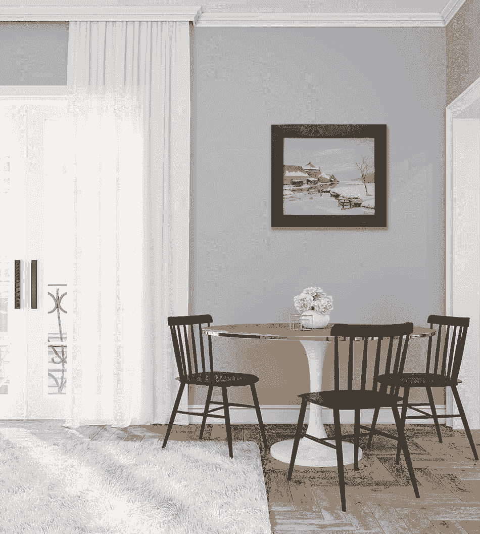 Dirk Smorenberg - Boerderij in de winter (in interieur)