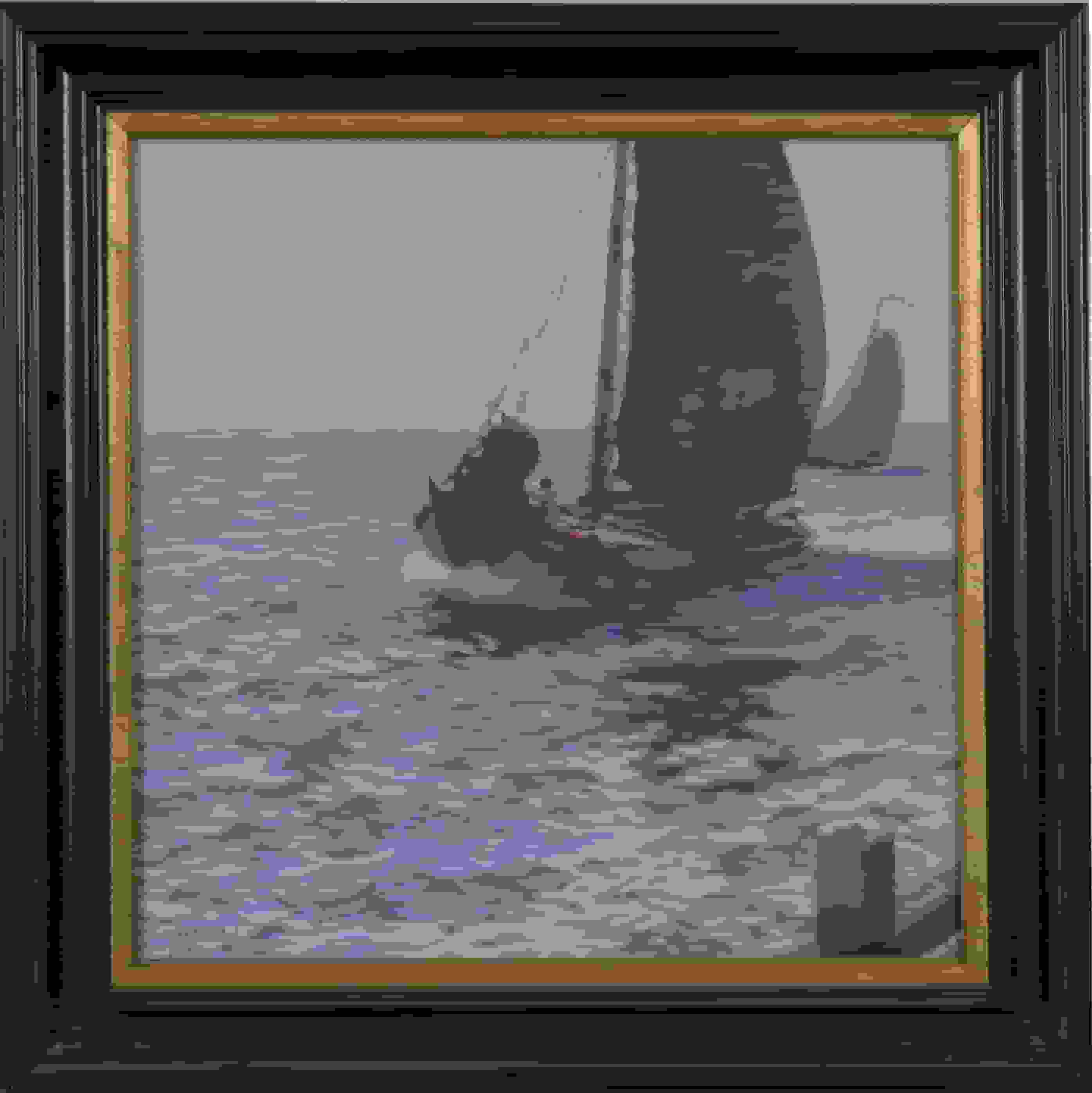 Anthony Pieter Schotel - Botters op de Zuiderzee (met lijst)