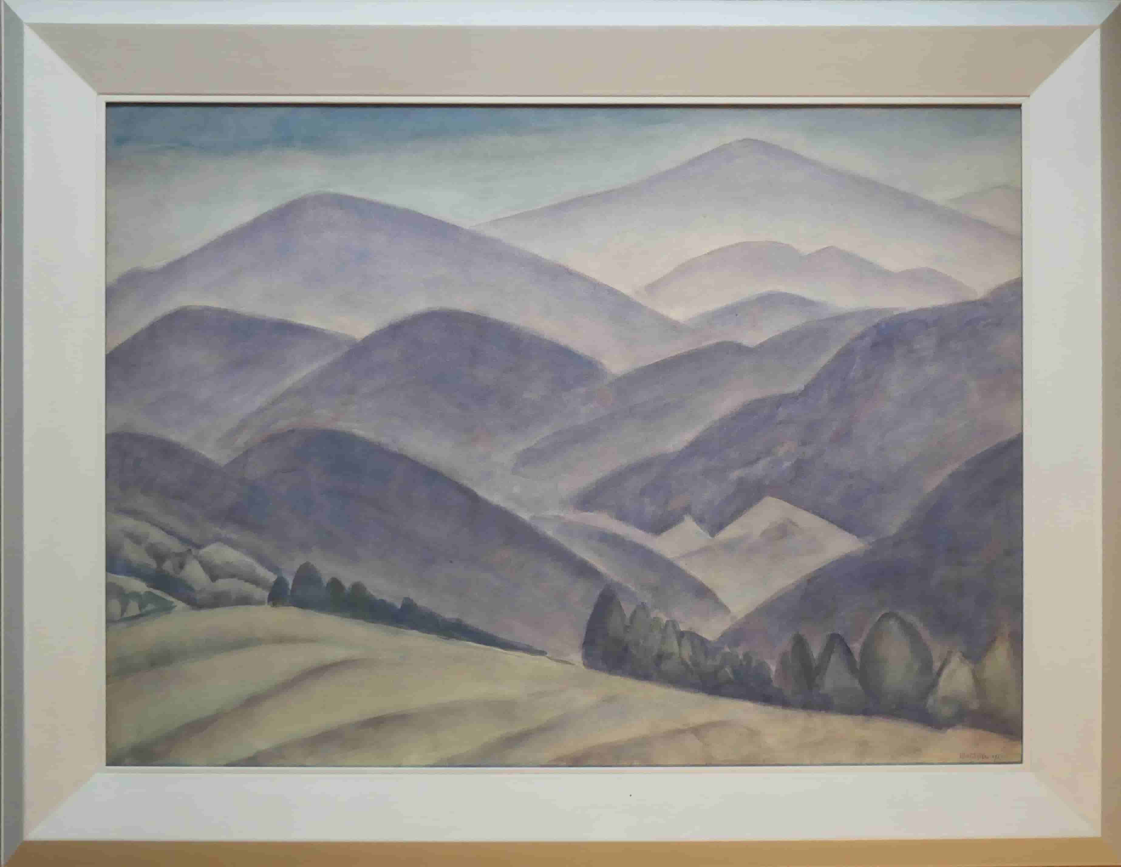 Leo Gestel - Heuvellandschap in Beieren (met lijst)