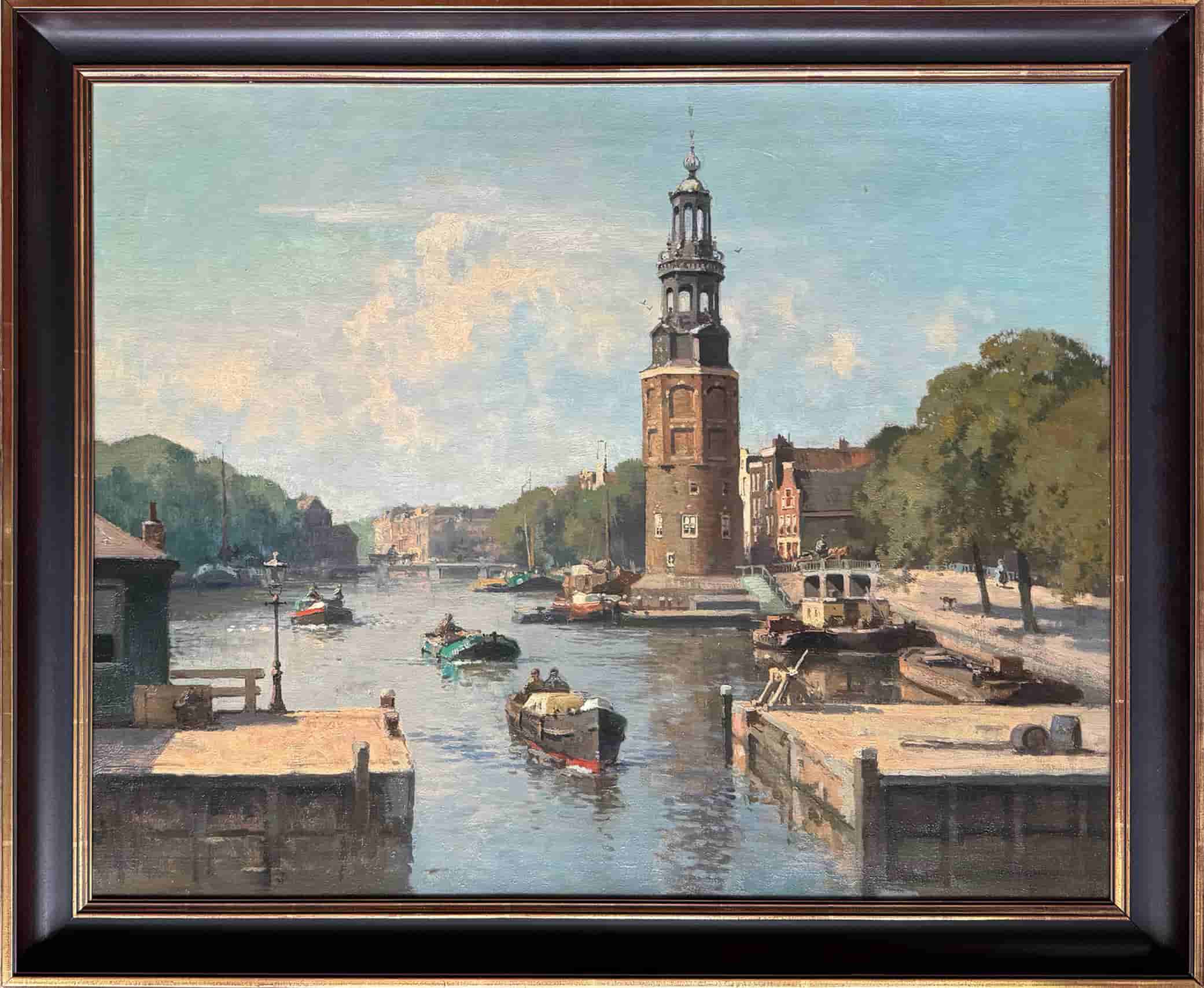 Cornelis Vreedenburgh - Montelbaanstoren Amsterdam (met lijst)