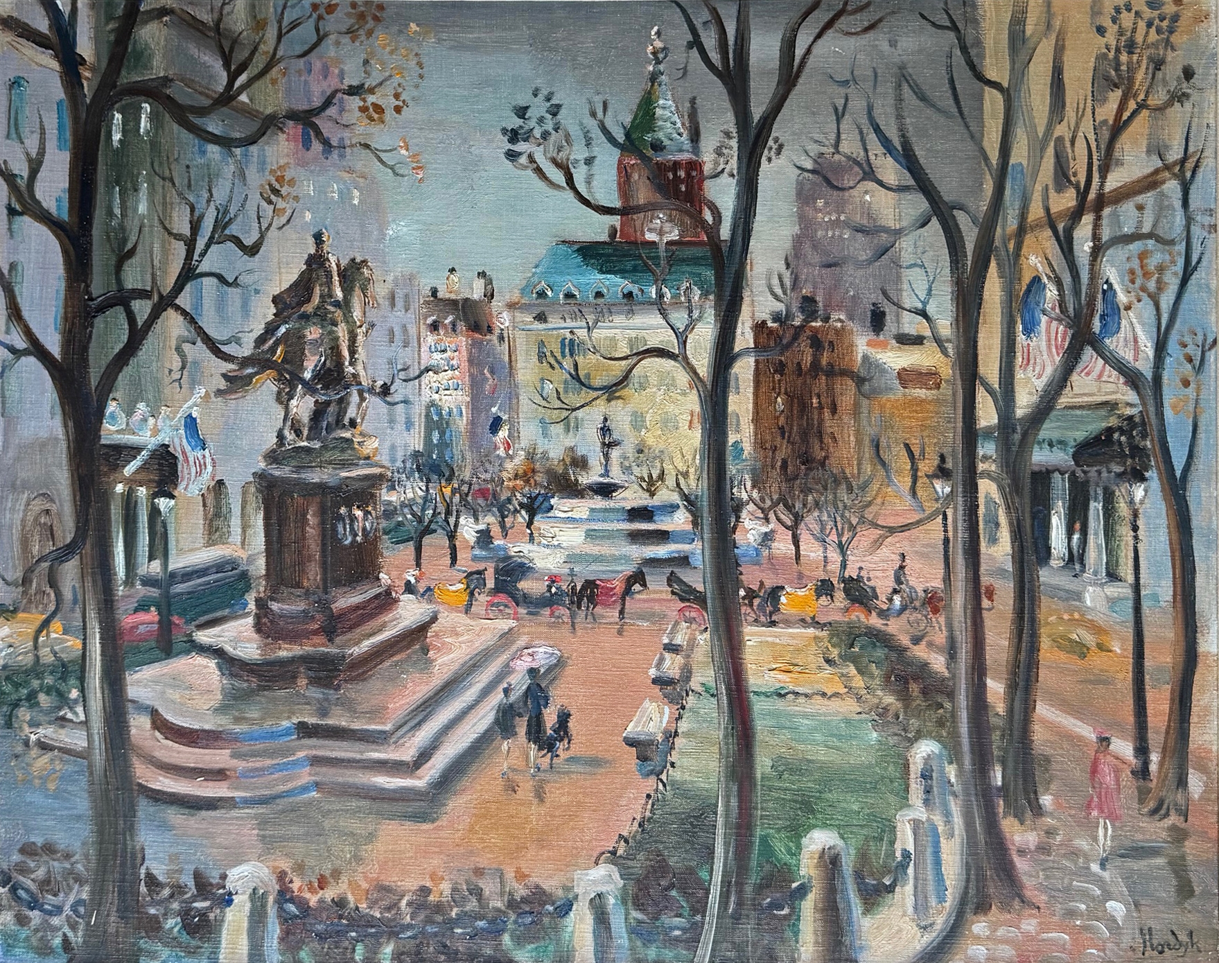 Grand Army Plaza in New York zonder lijst