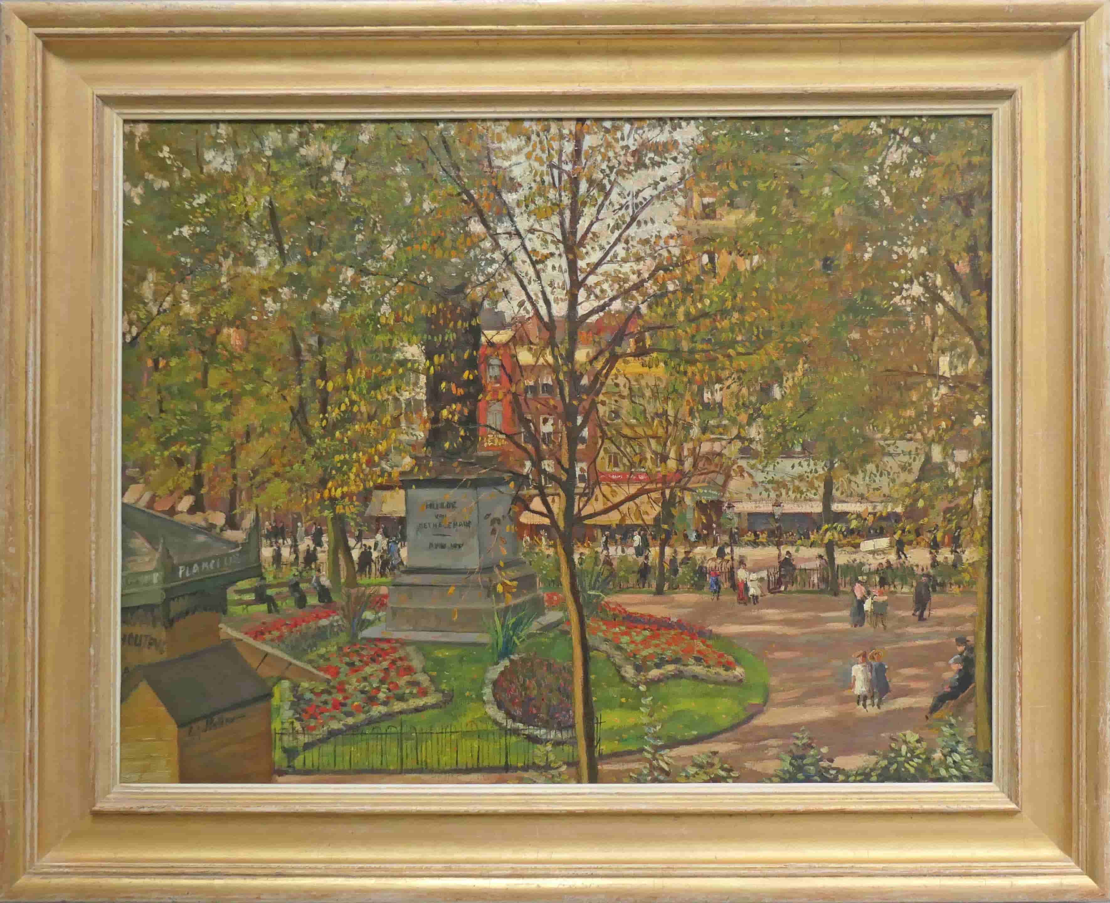 Gerard-Johan Staller - Rembrandtplein in Amsterdam (met lijst)
