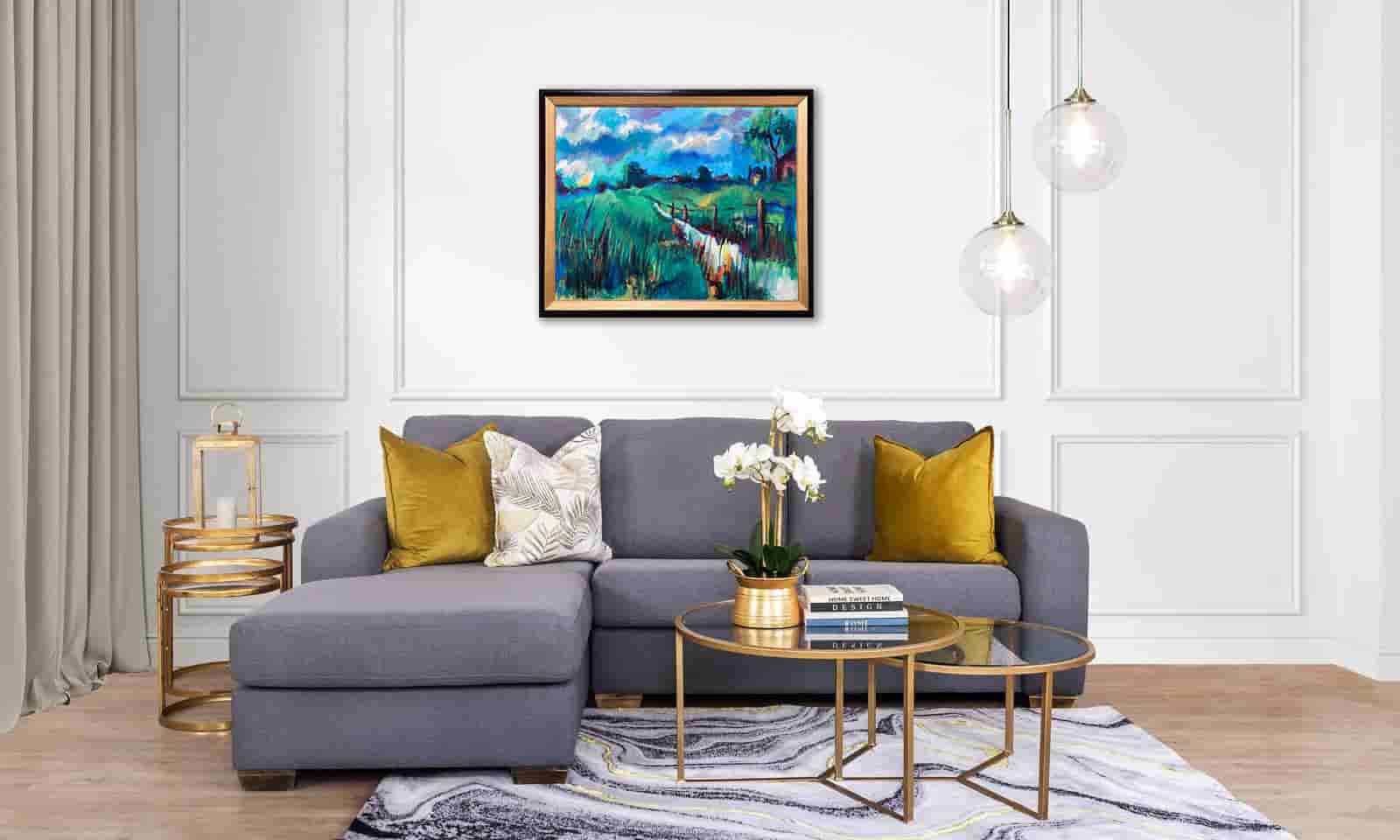 Arie Zuidersma - Gronings dorpje (in interieur)