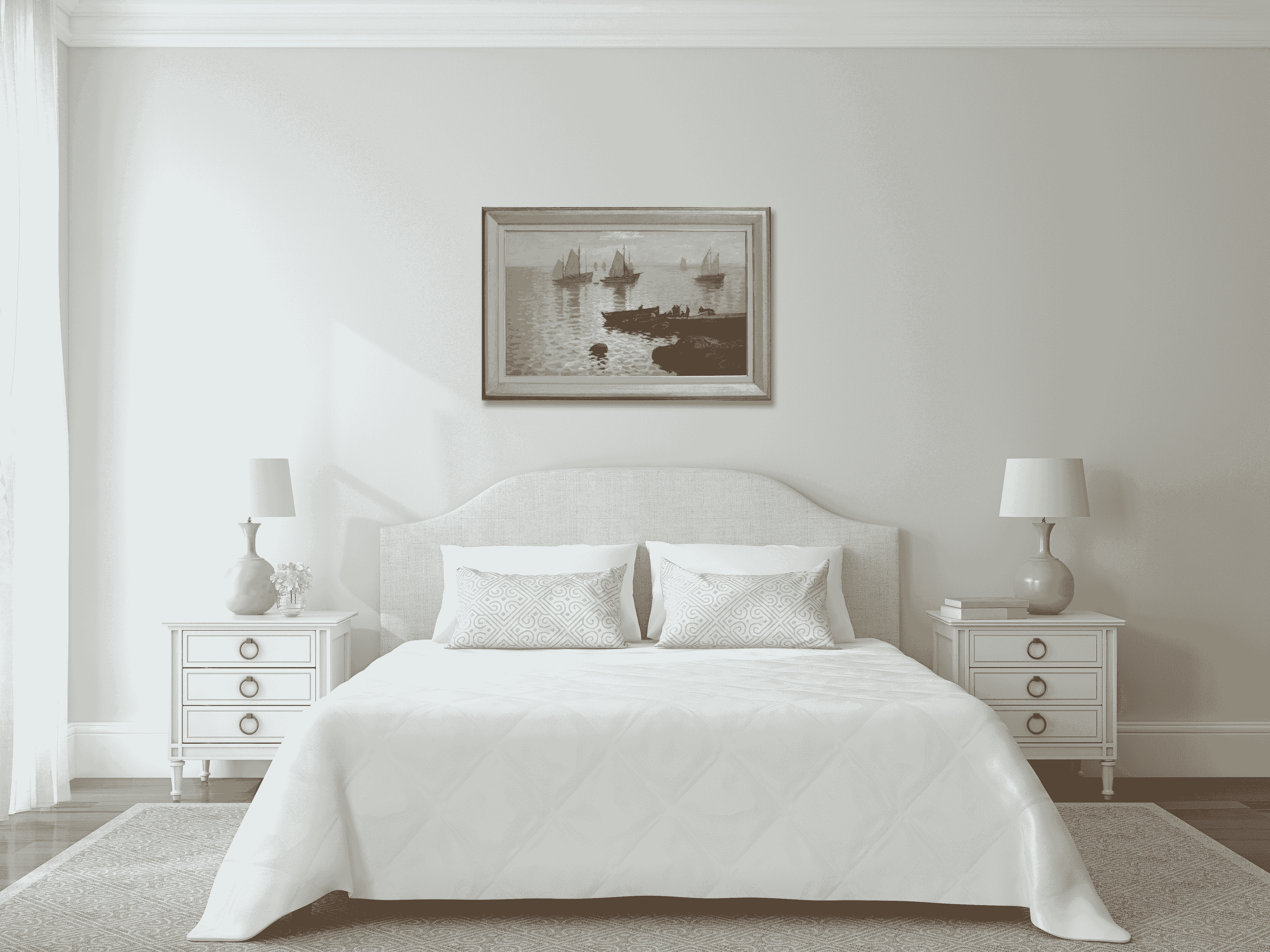 Ben Viegers - Schepen in de haven van Concarneau (in interieur)