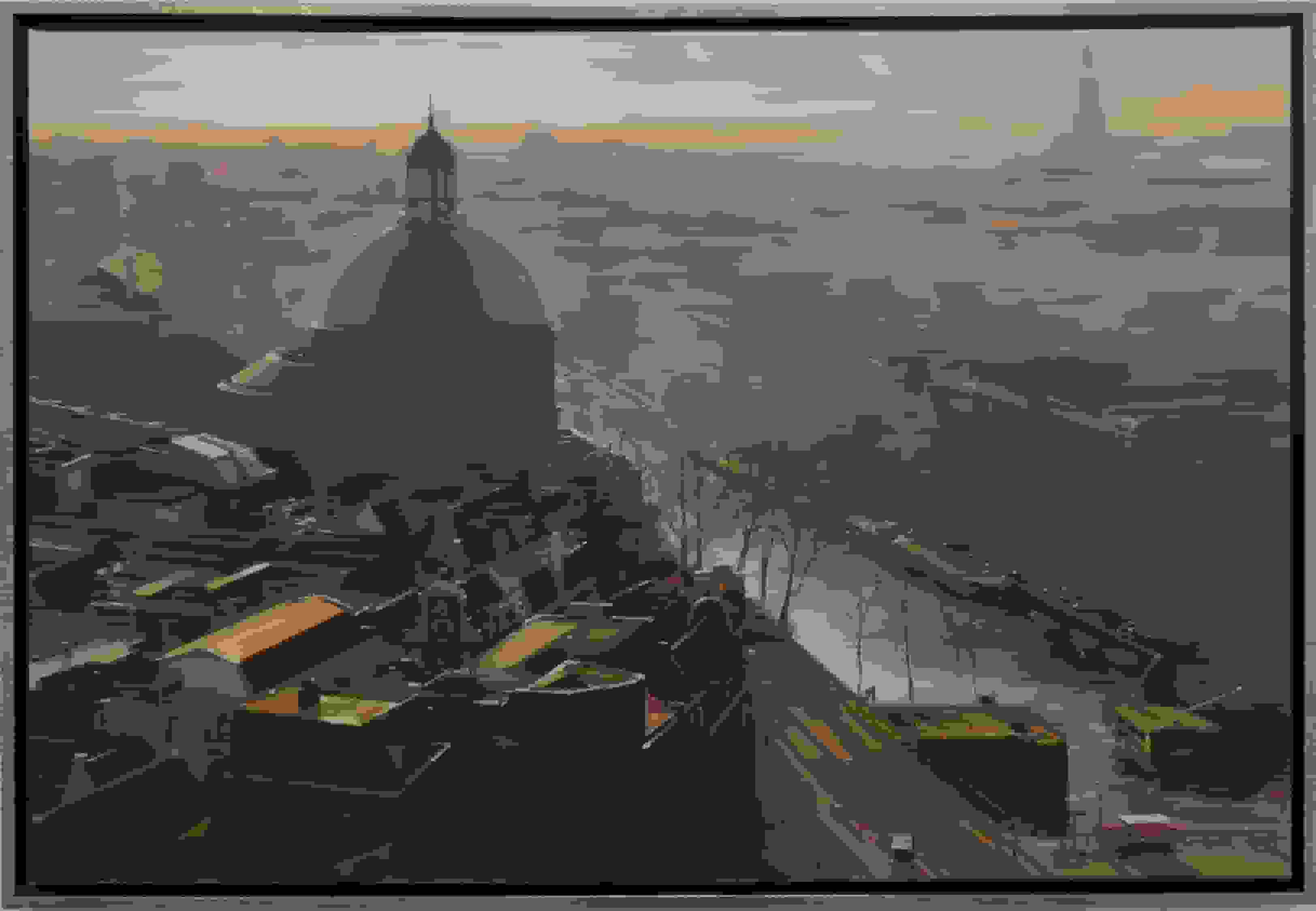 Titus Meeuws - Koepelkerk Amsterdam in de winter (met lijst)