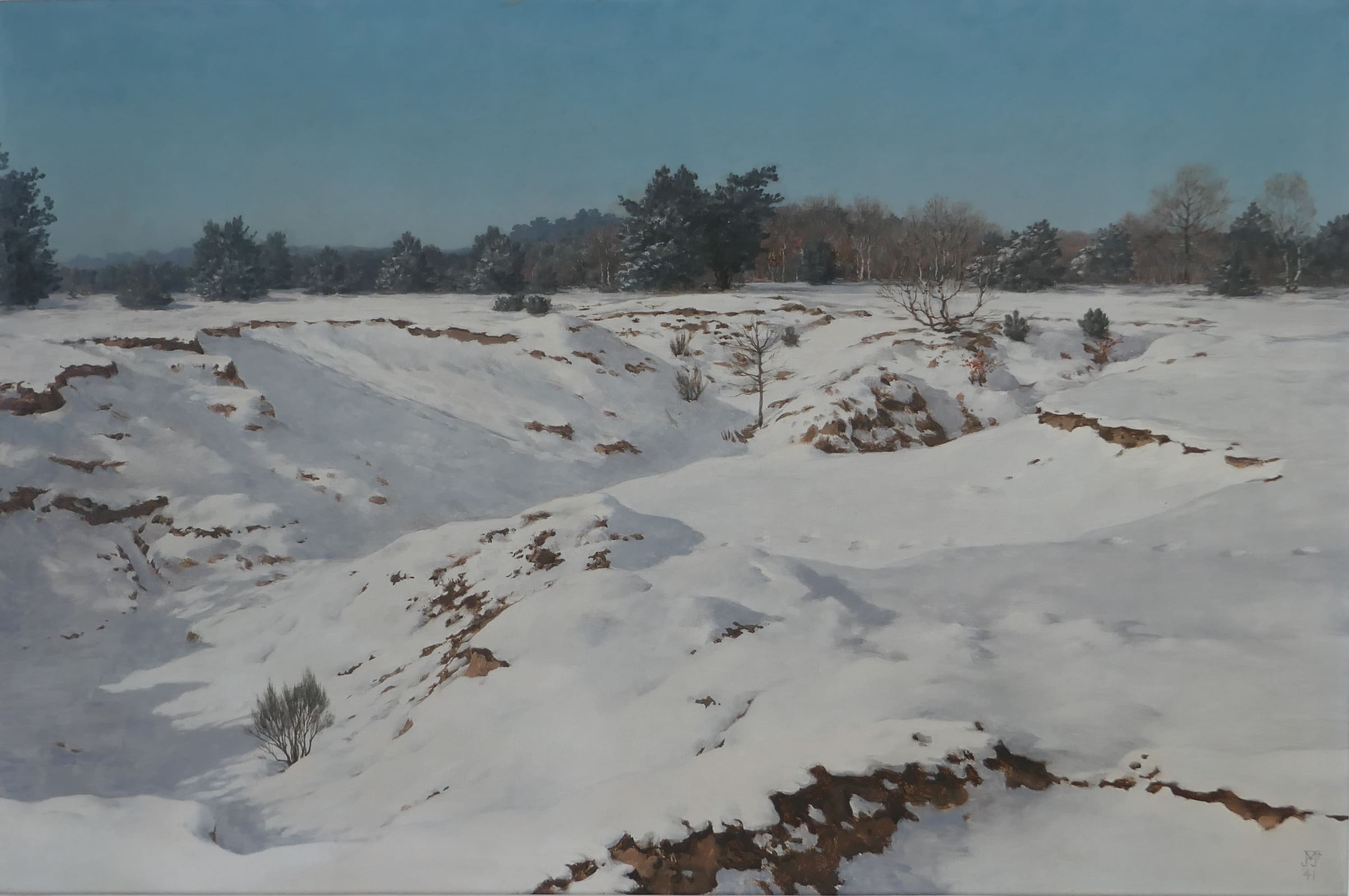 Sneeuwlandschap zonder lijst