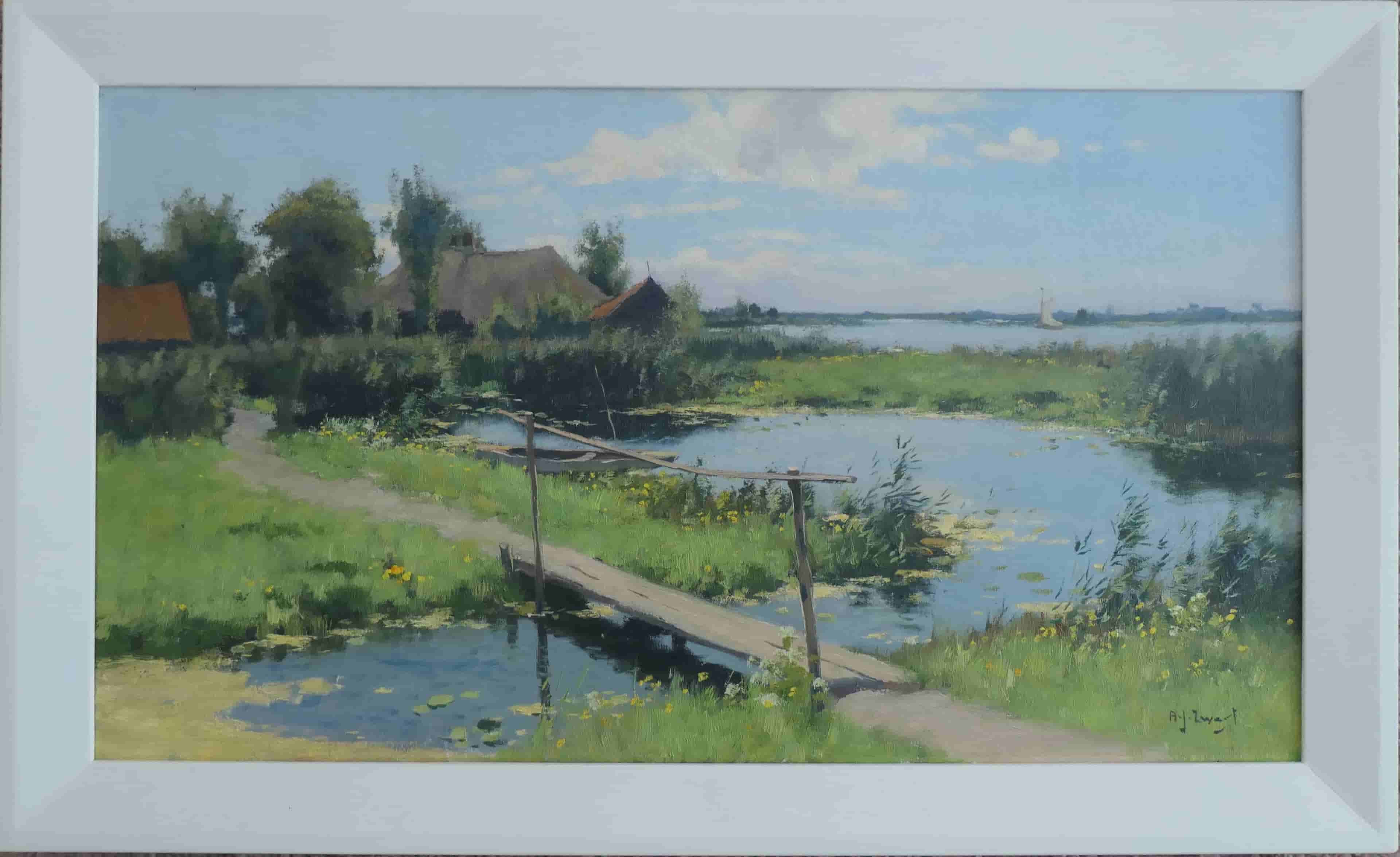 Arie Johannes Zwart - Plasgezicht (met lijst)