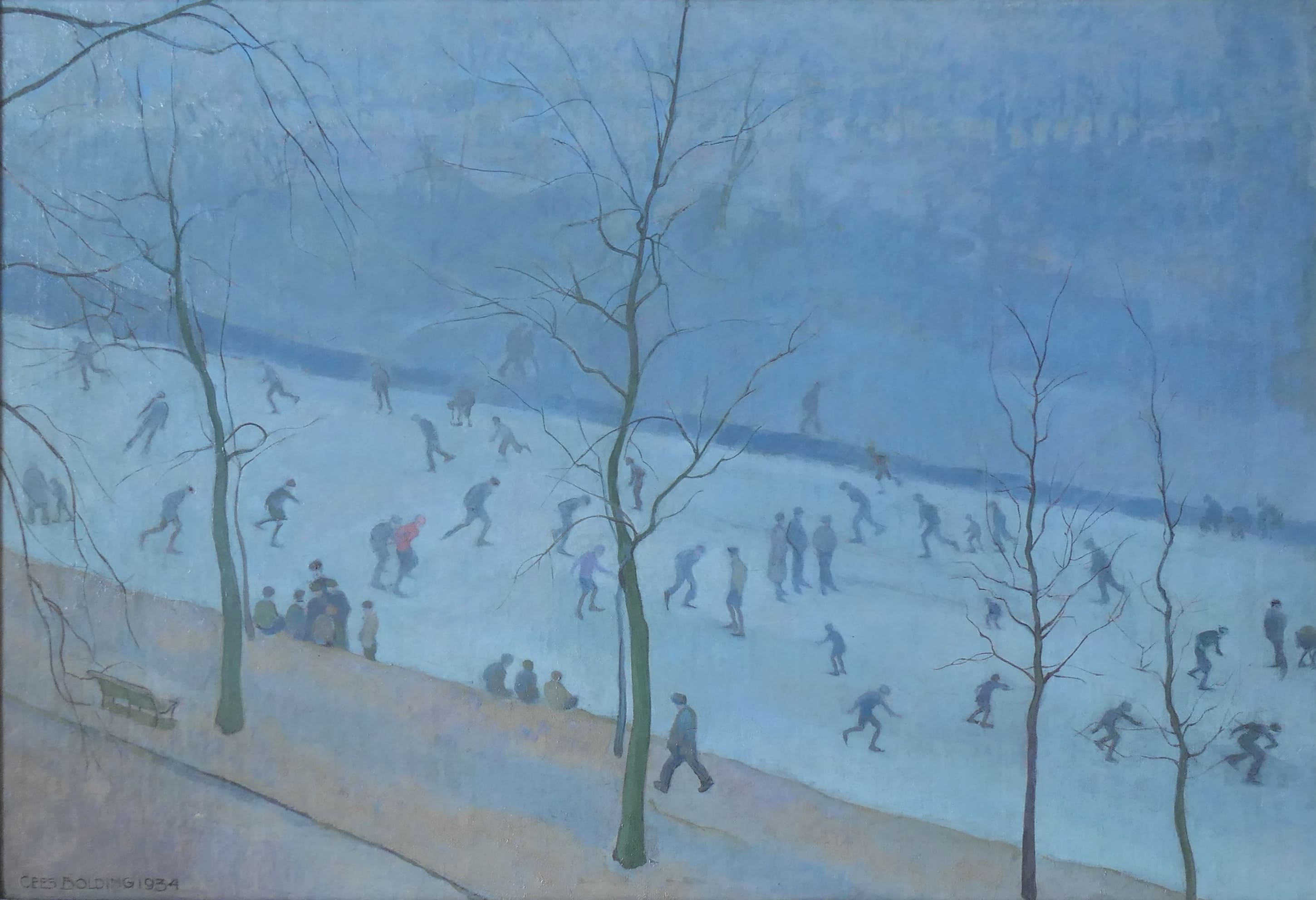 IJspret op de 'Boerenwetering' te Amsterdam zonder lijst