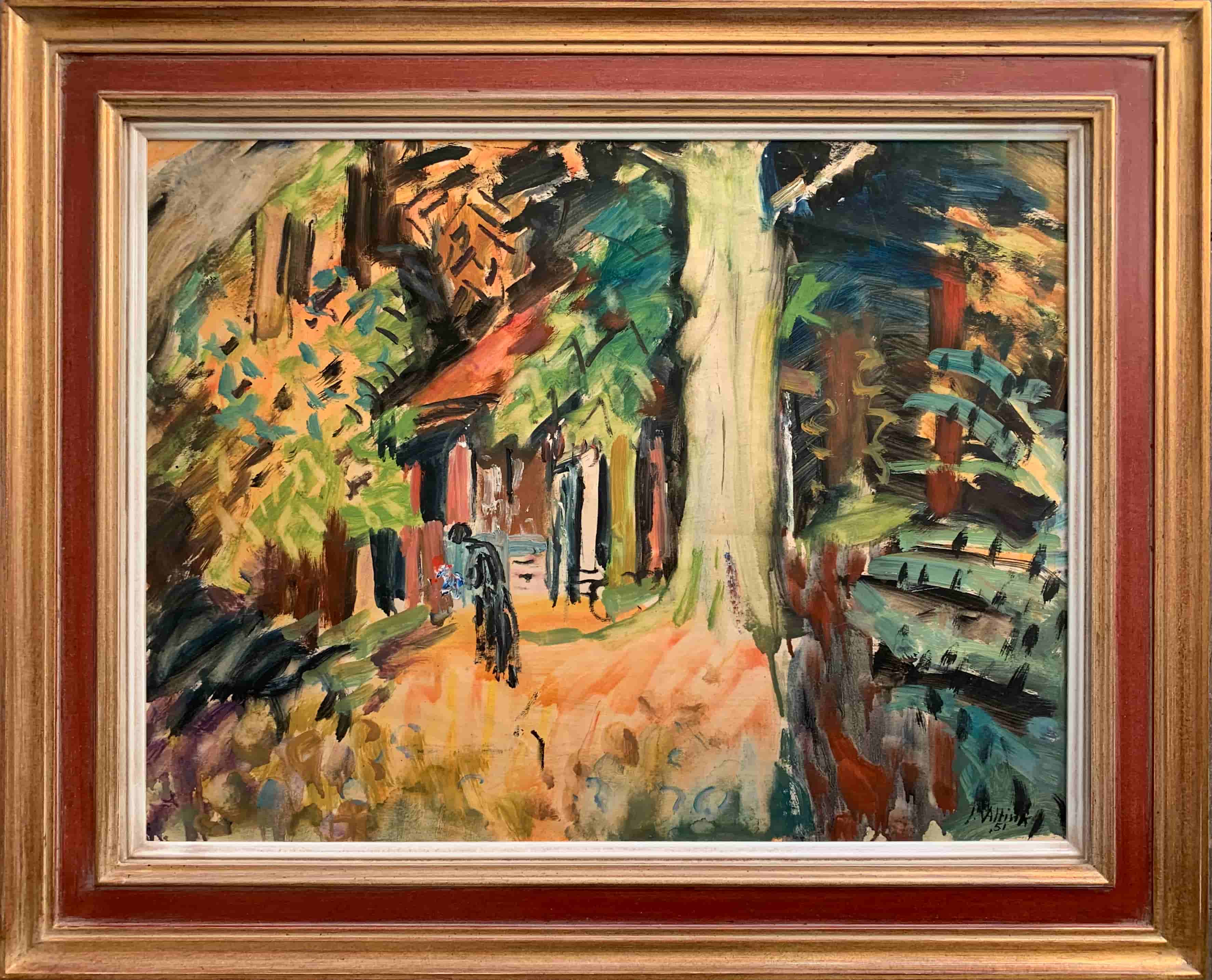 Jan Altink - Het atelierkoepeltje van Siep van den Berg aan het Sterrebos in Groningen (met lijst)