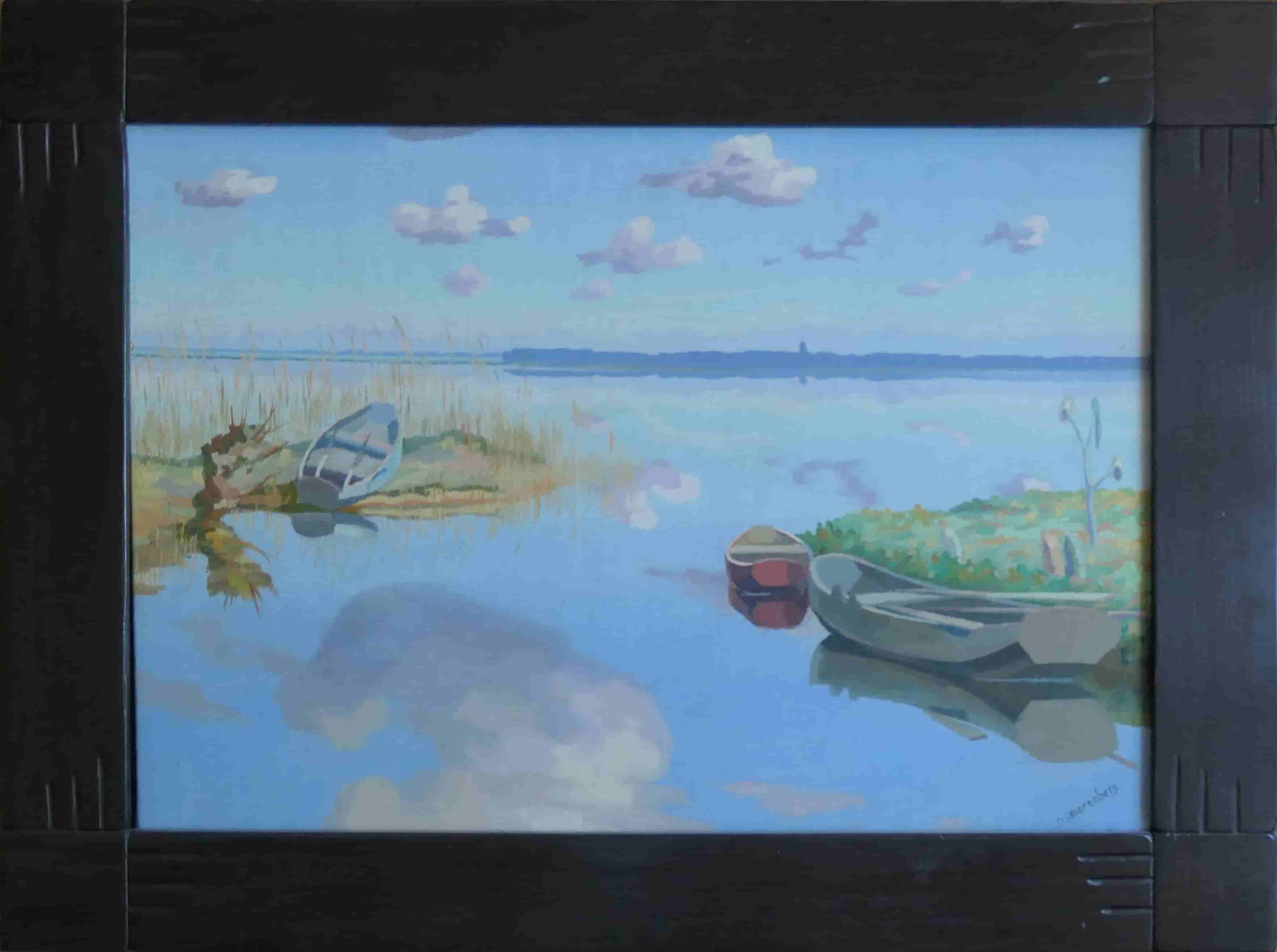 Dirk Smorenberg - Loosdrecht in de zomer (met lijst)