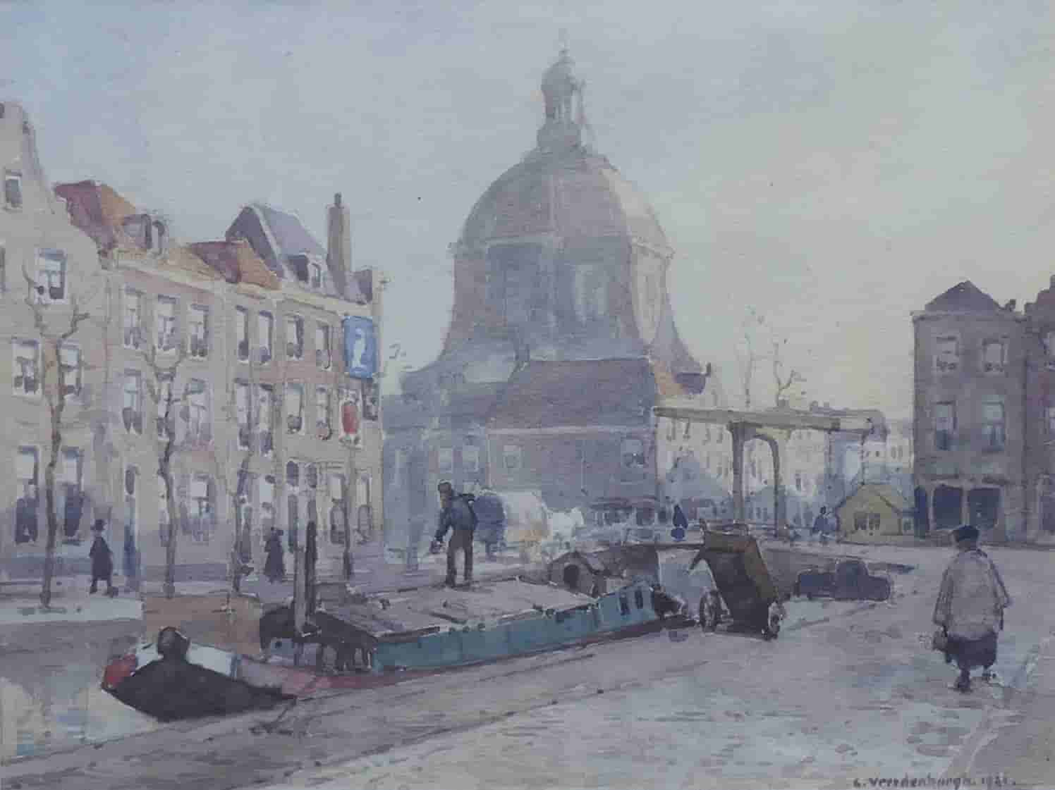 Cornelis Vreedenburgh - Marekerk te Leiden (zonder lijst)